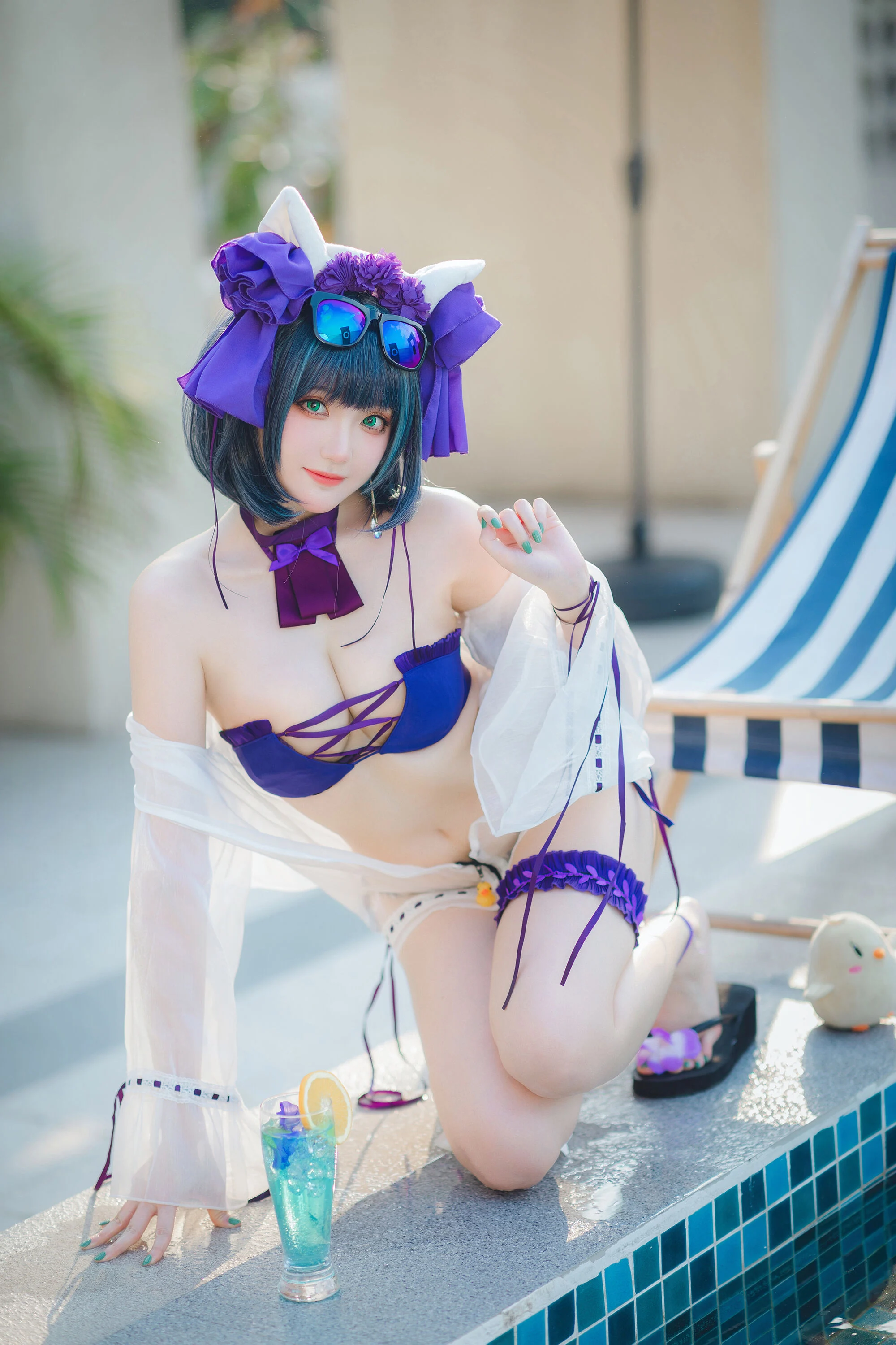 Đọc truyện hentai Tuyển tập Albums siêu phẩm Cosplay - Chap 367 - Guahi Sauce - Cheshire Swimsuit