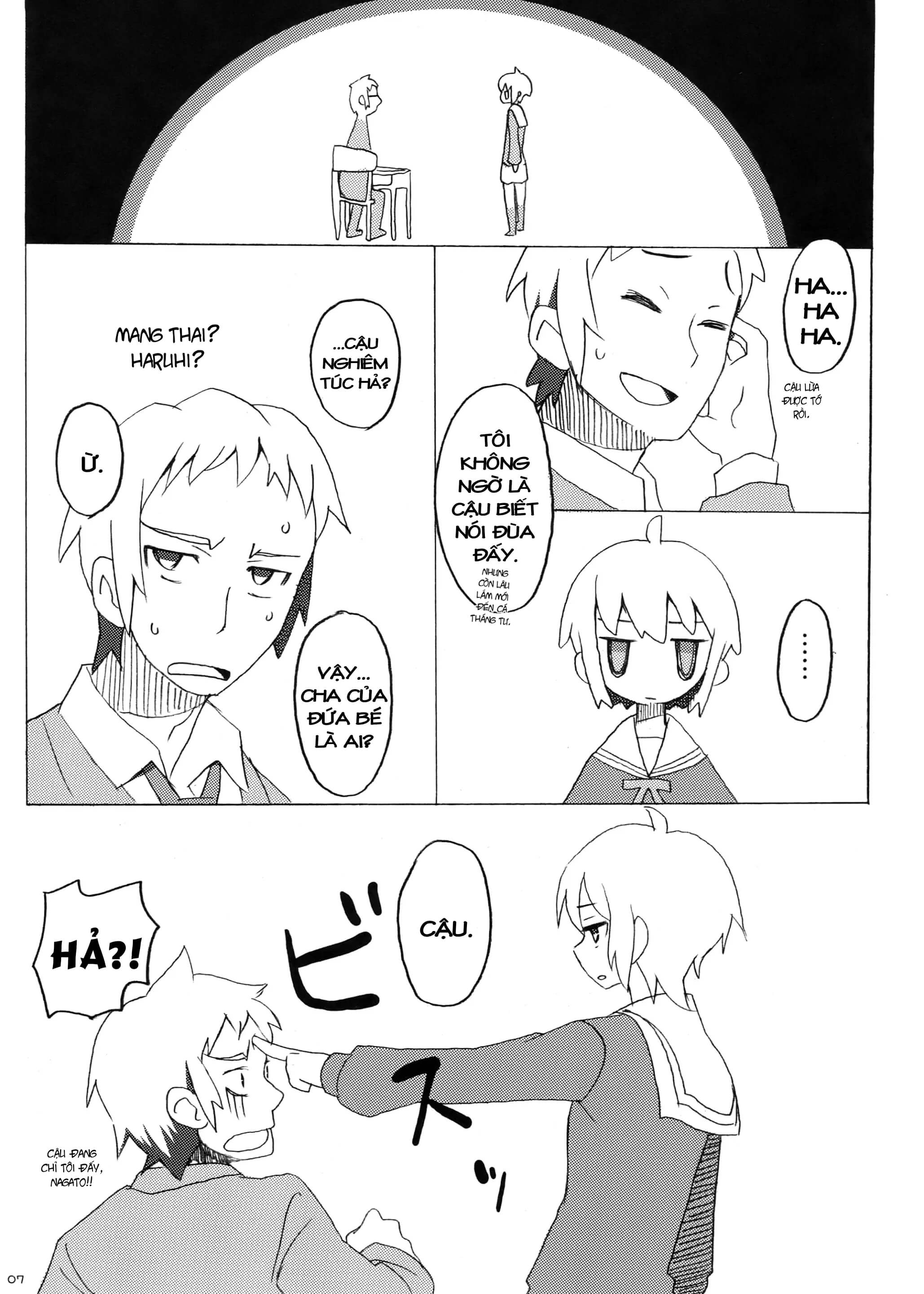 Đọc truyện hentai Cái thai của Suzumiya Haruhi - Oneshot