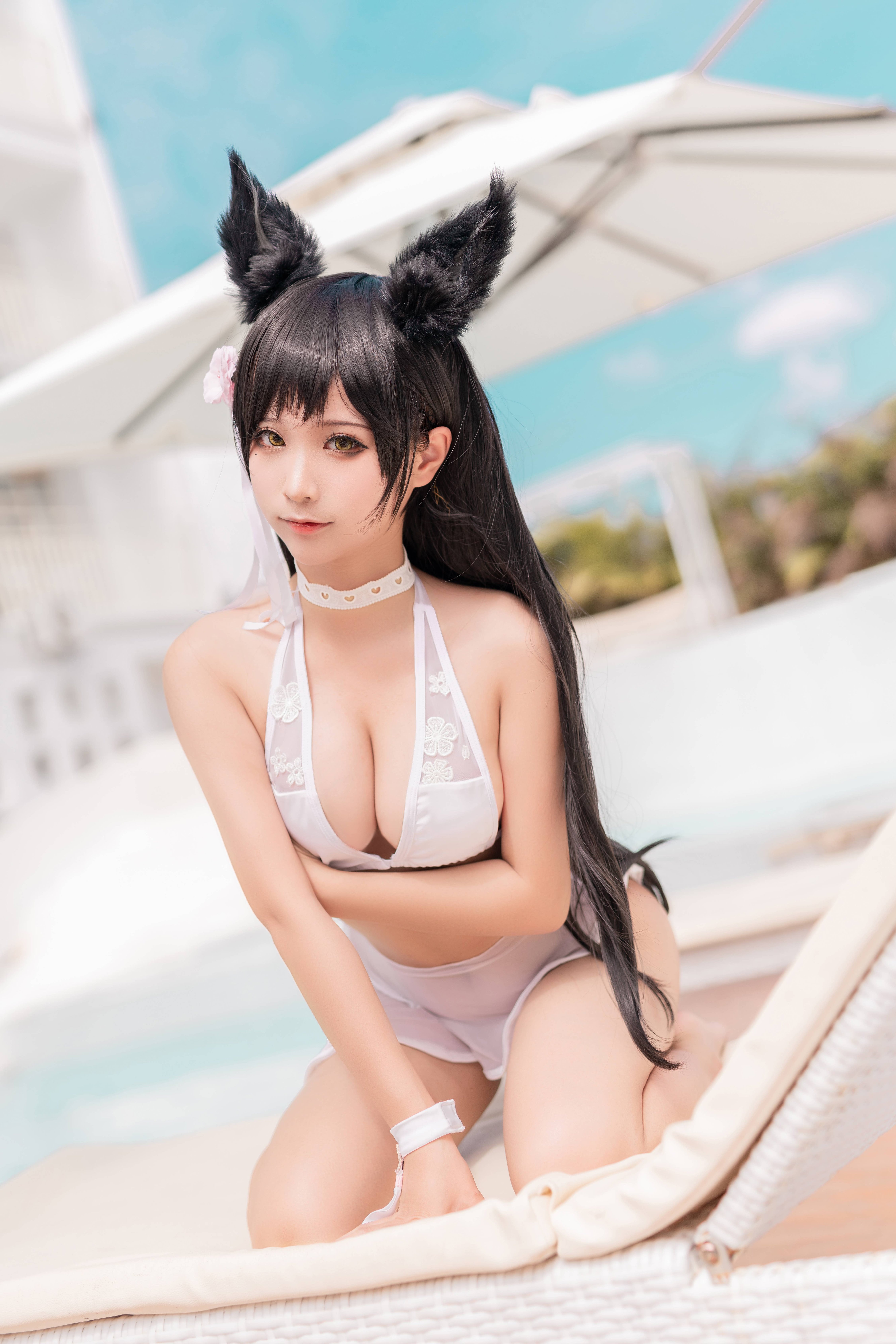 Đọc truyện hentai Tuyển tập Albums siêu phẩm Cosplay - Chap 1334 - Stupid Momo - Atago Inu Swimsuit