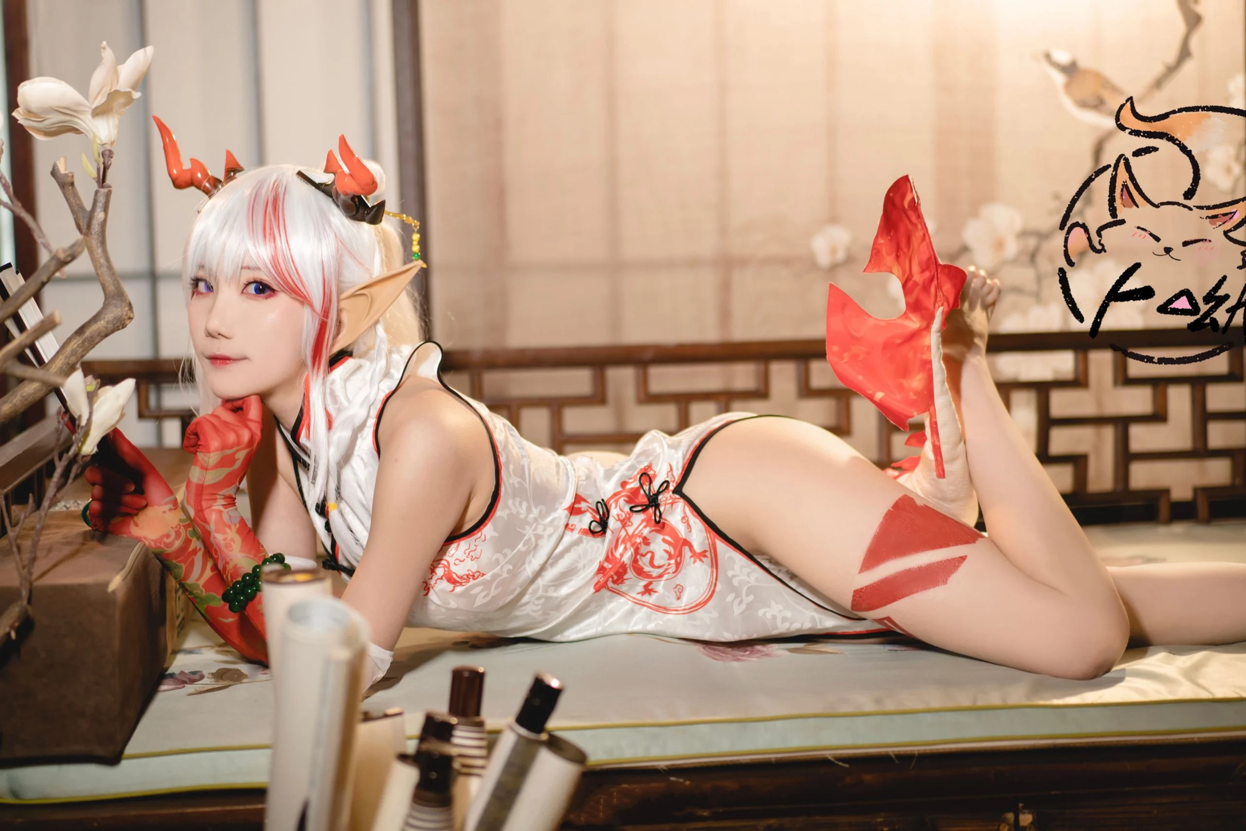 Đọc truyện hentai Tuyển tập Albums siêu phẩm Cosplay - Chap 632 - Bu You Mikon - Cheongsam Happy