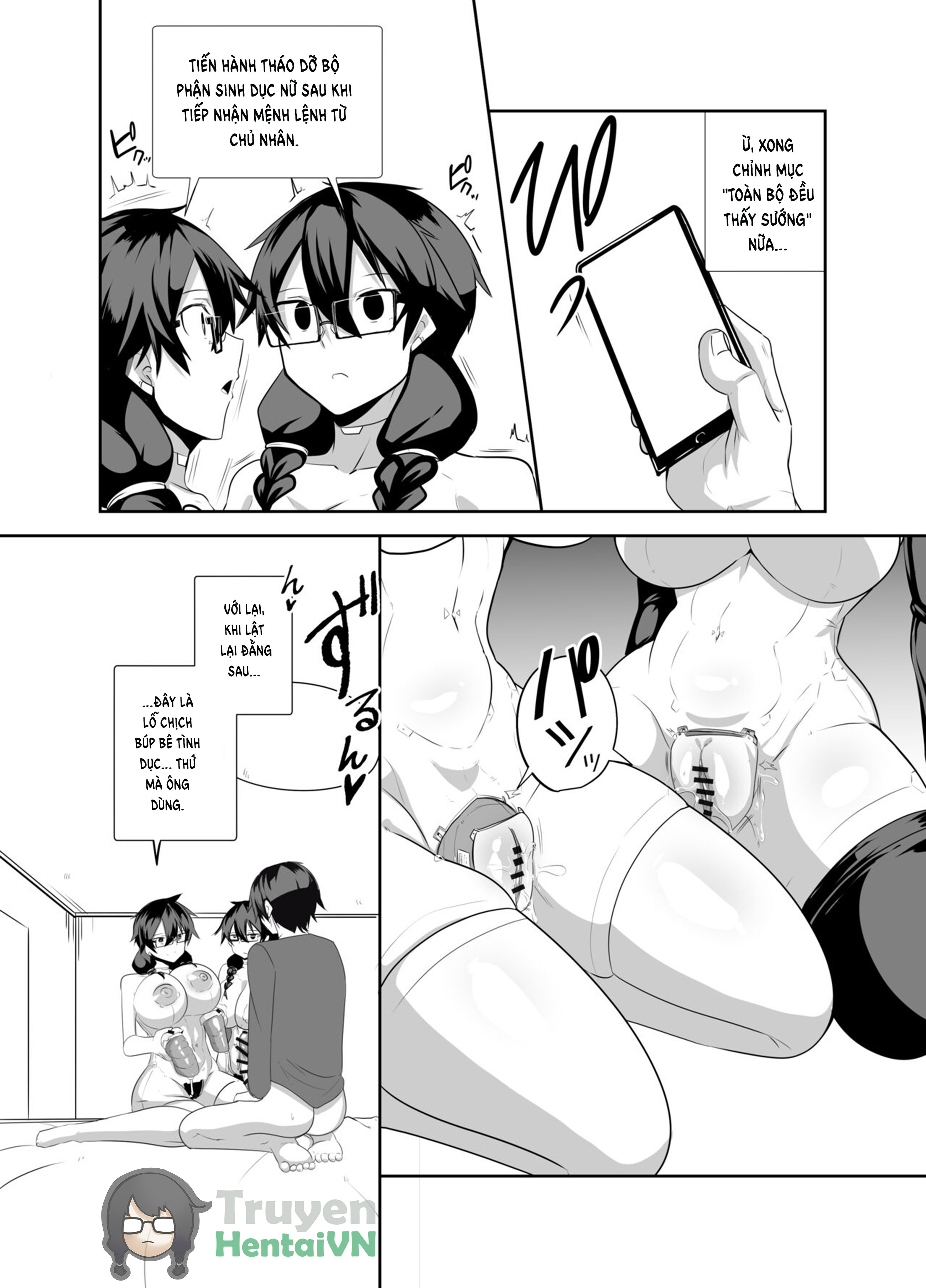 Đọc truyện hentai Android no Osananajimi Tachi to Chitsu Onahoecchi Suru Hanashi - oneshot