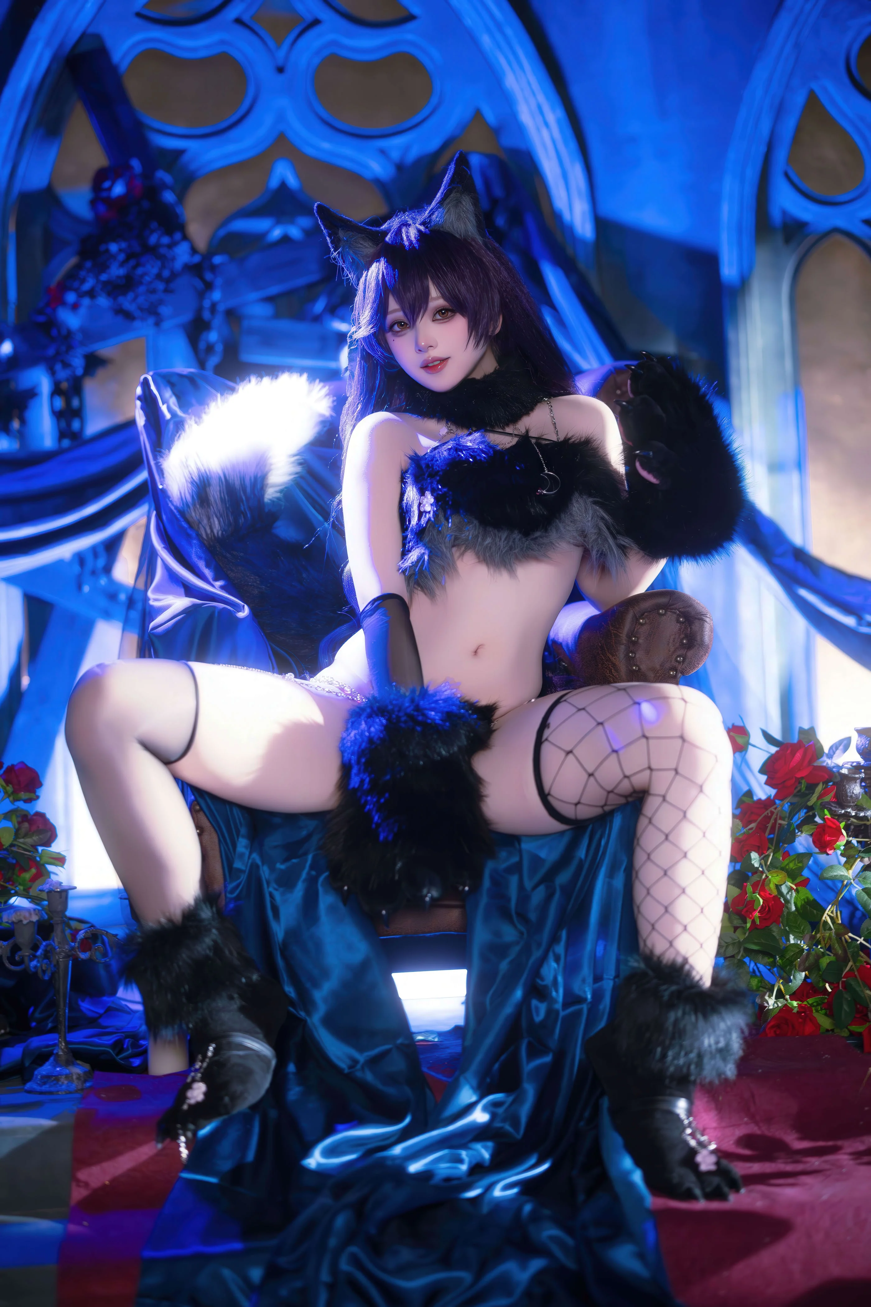 Đọc truyện hentai Tuyển tập Albums siêu phẩm Cosplay - Chap 1344 - Yukako - Azur Lane Atago Werewolf