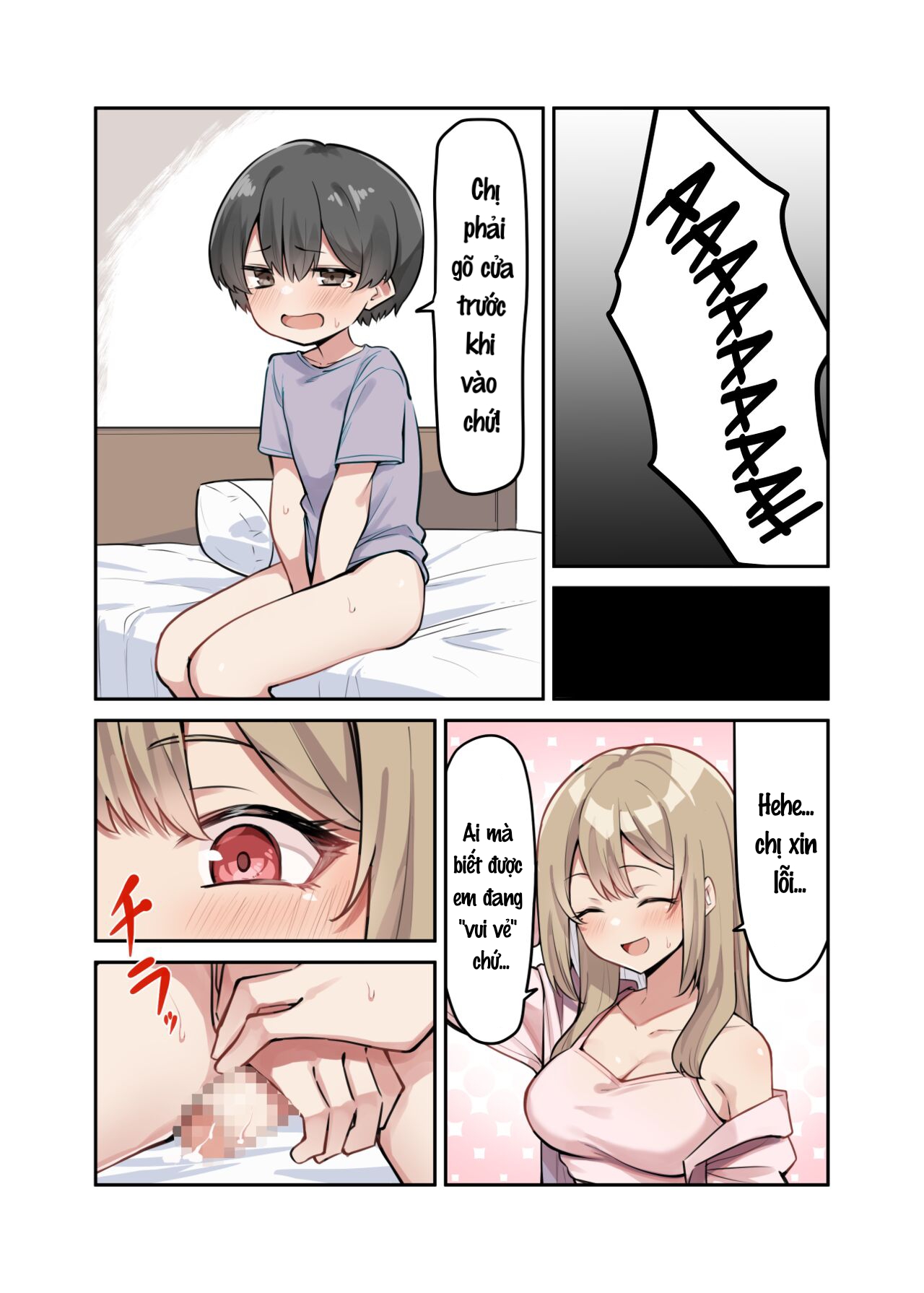 Đọc truyện hentai Saki-chan cùng cậu em trai shota - Chap 3
