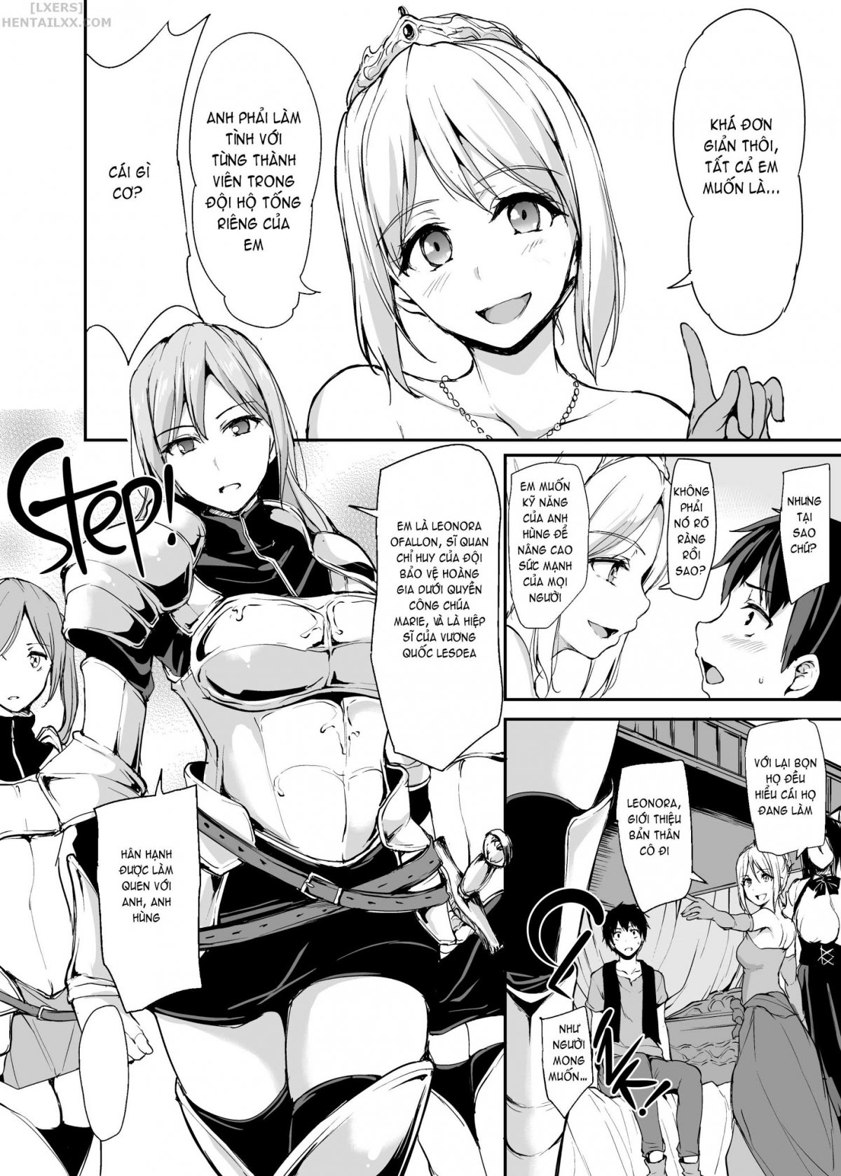Đọc truyện hentai Tales of a Harem in Another World - Chap 3 - Creampie the Lady Knights!