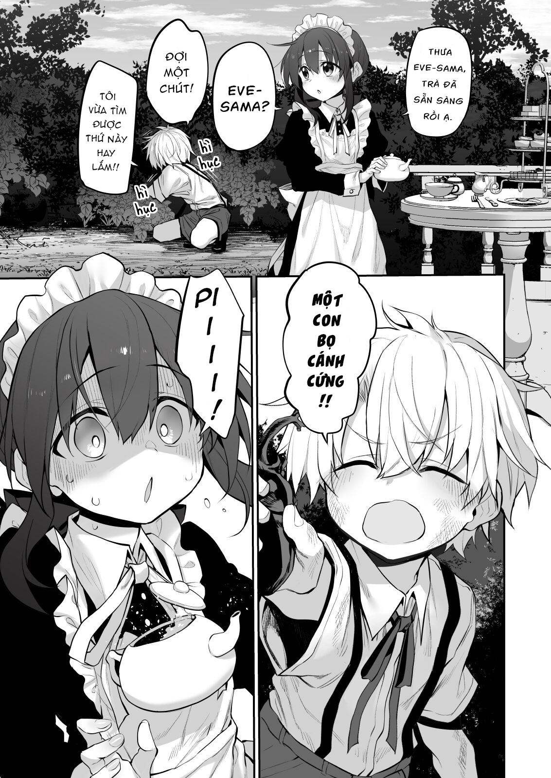 Đọc truyện hentai Mối tình đầu với cô hầu gái - Oneshot