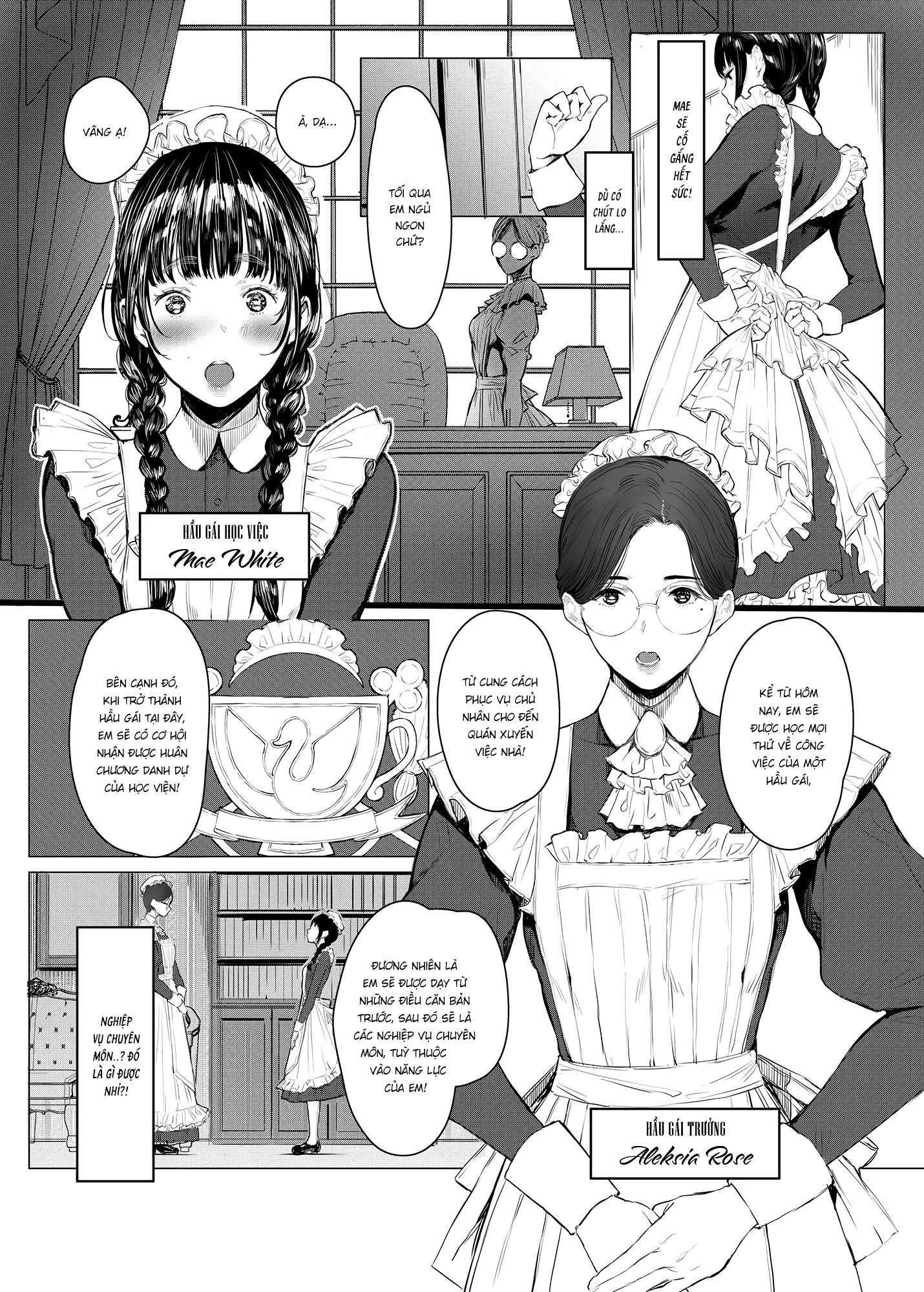 Đọc truyện hentai Học viện thiên nga hầu gái - Oneshot