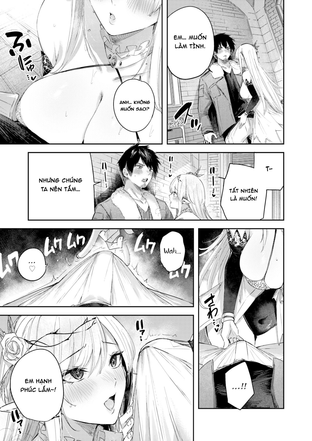 Đọc truyện hentai Anh chàng thợ săn và cô yêu tinh may mắn - Chap 4