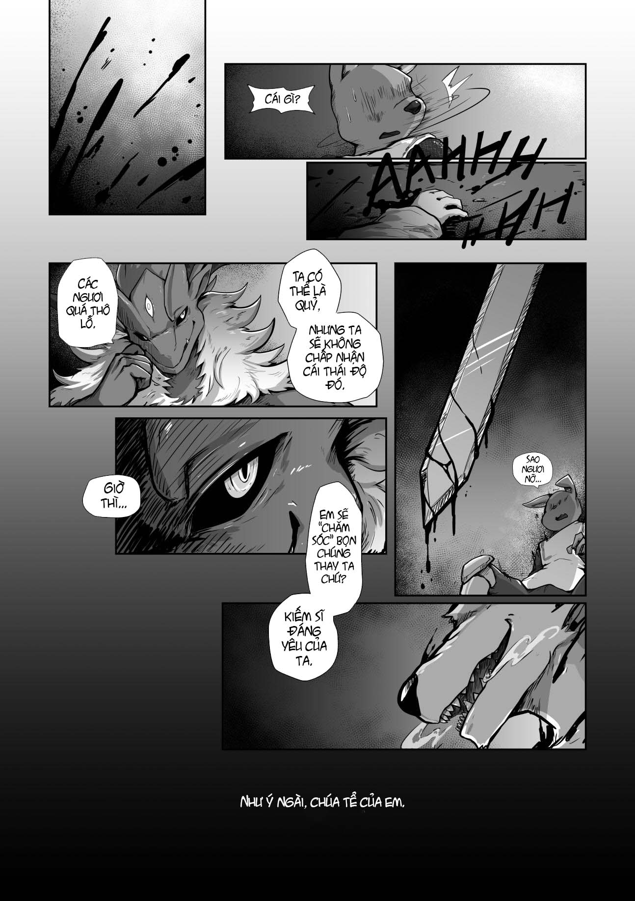 Đọc truyện hentai Hiệp sĩ và ác ma - Oneshot