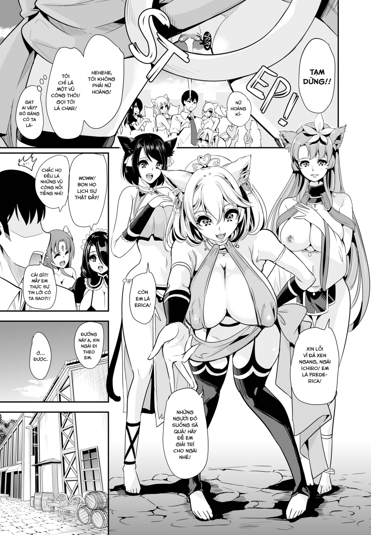Đọc truyện hentai Dàn Harem tại dị giới - Chap 3(A)