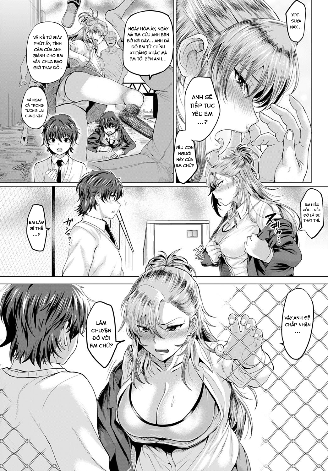 Đọc truyện hentai Boku to Furyou to Okujou de - Oneshot