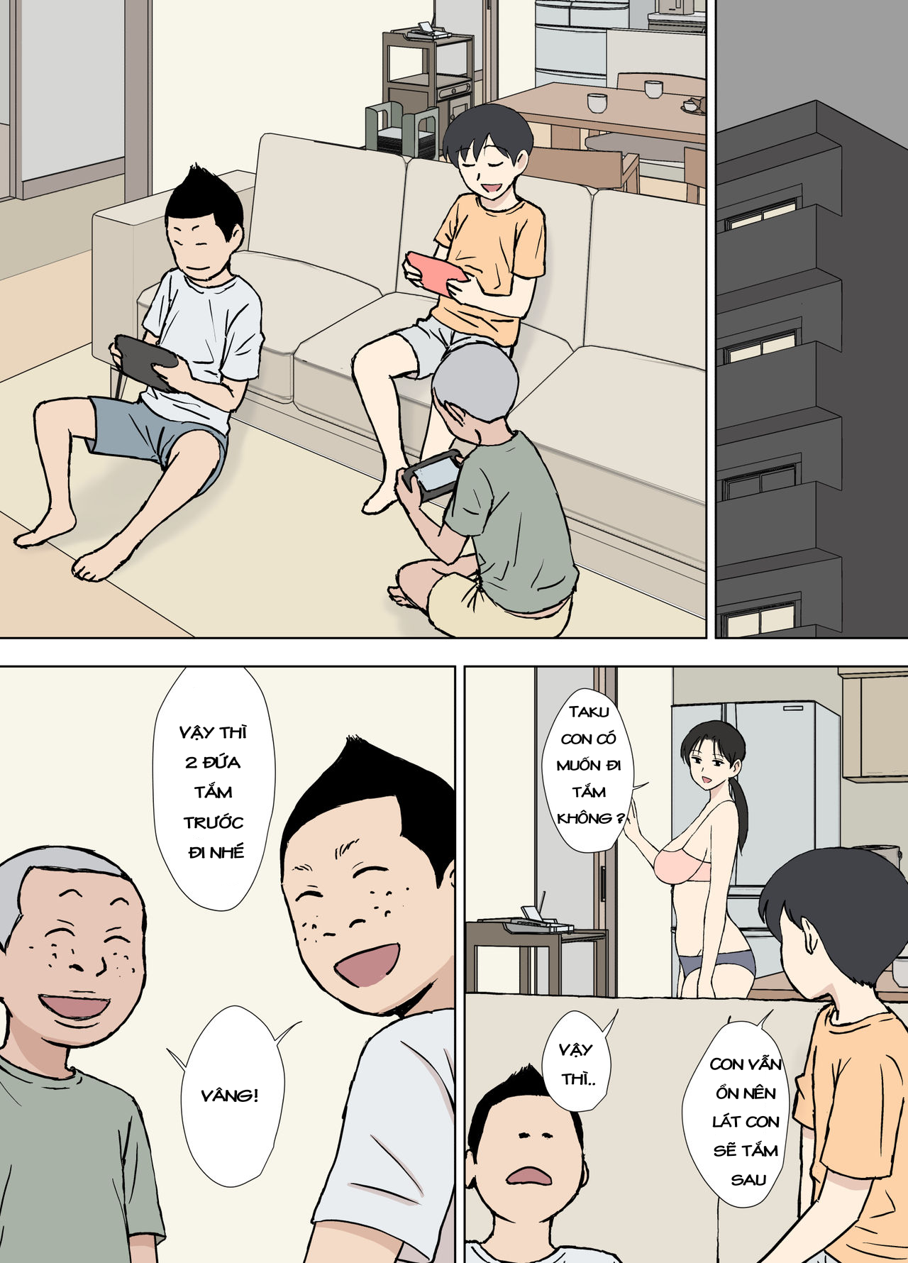 Đọc truyện hentai Karamare Tsuma no Kyouko-san Dosukebe Oikko Kyoudai Hen - Oneshot