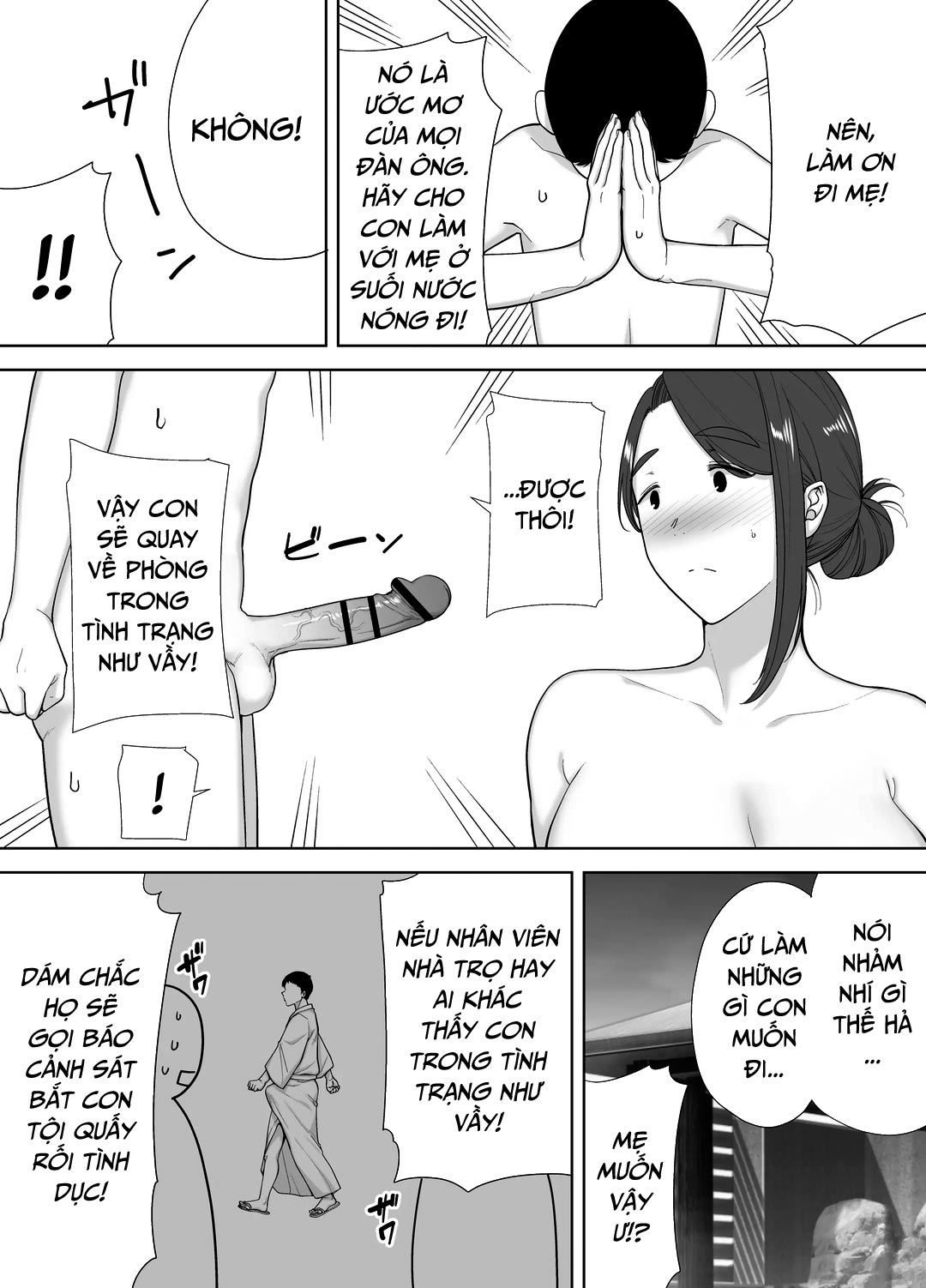 Đọc truyện hentai Mẹ là người phụ nữ mà tôi yêu - Chap 4 - Suối nước nóng