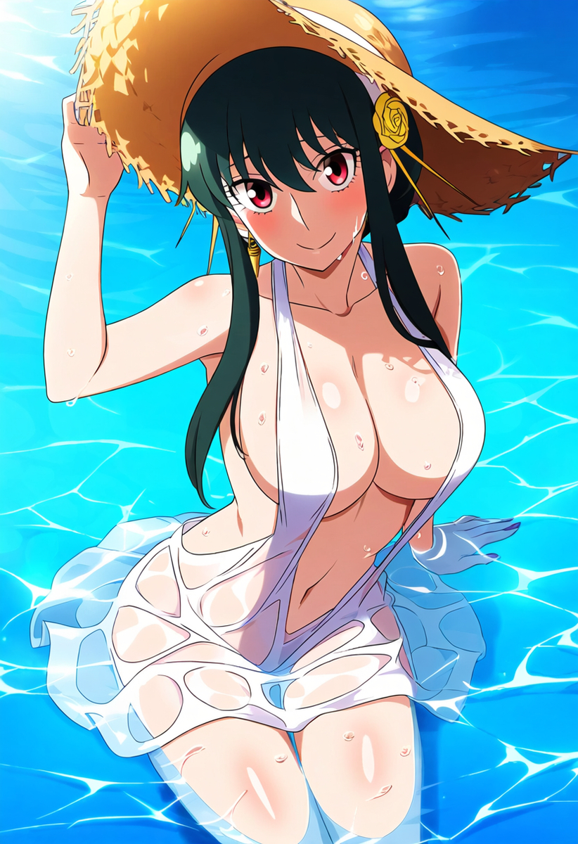 Đọc truyện hentai Tuyển tập Albums Art hentai - Chap 322 - Yor Forger AI illustration straw hat