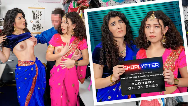Shoplyfter - Satine Summers And Nikki Slick Under The Saris
