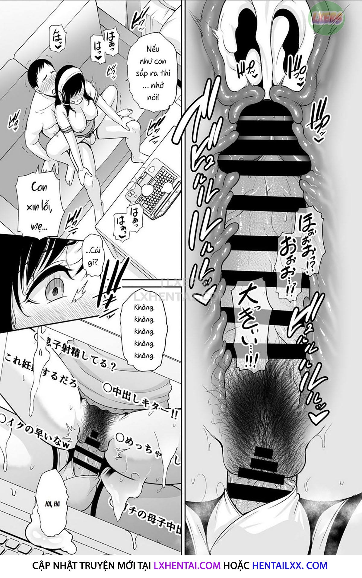 Đọc truyện hentai Haha wa Yoru ni Saku Single Mother no Haishin Kiroku - Oneshot