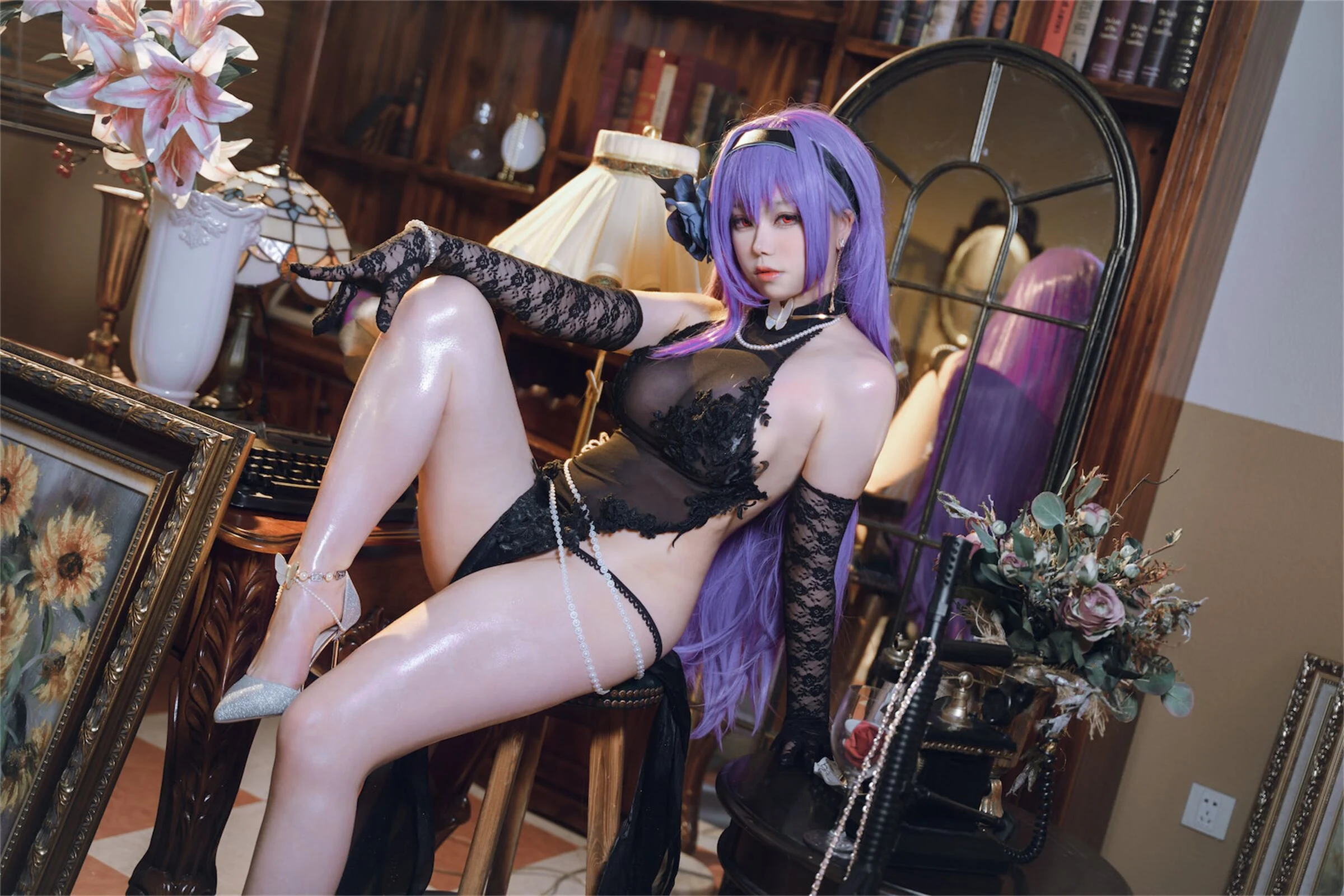 Đọc truyện hentai Tuyển tập Albums siêu phẩm Cosplay - Chap 568 - One North – Dark Rose Swaying