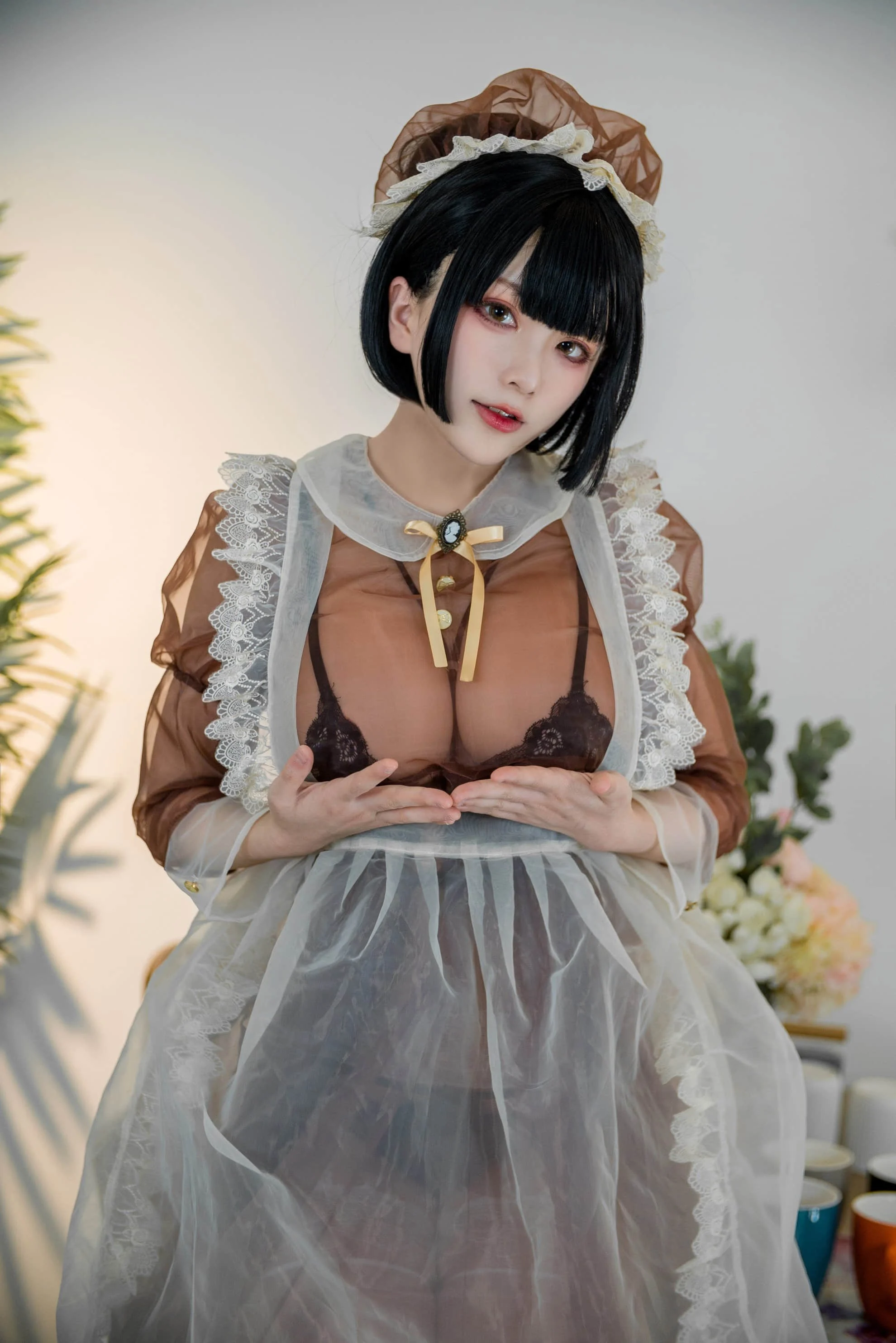 Đọc truyện hentai Tuyển tập Albums siêu phẩm Cosplay - Chap 846 - Cheese Wii - Brown Transparent Maid