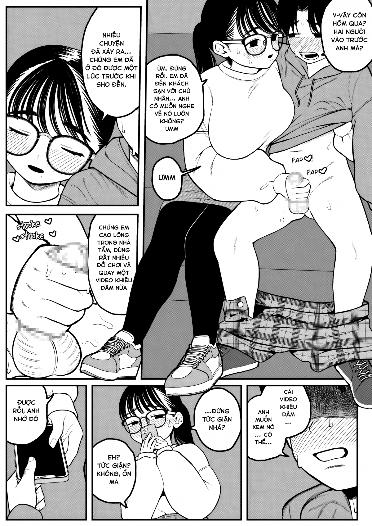 Đọc truyện hentai Kỳ nghỉ đông của tôi, bạn gái và chồng tôi - Oneshot.