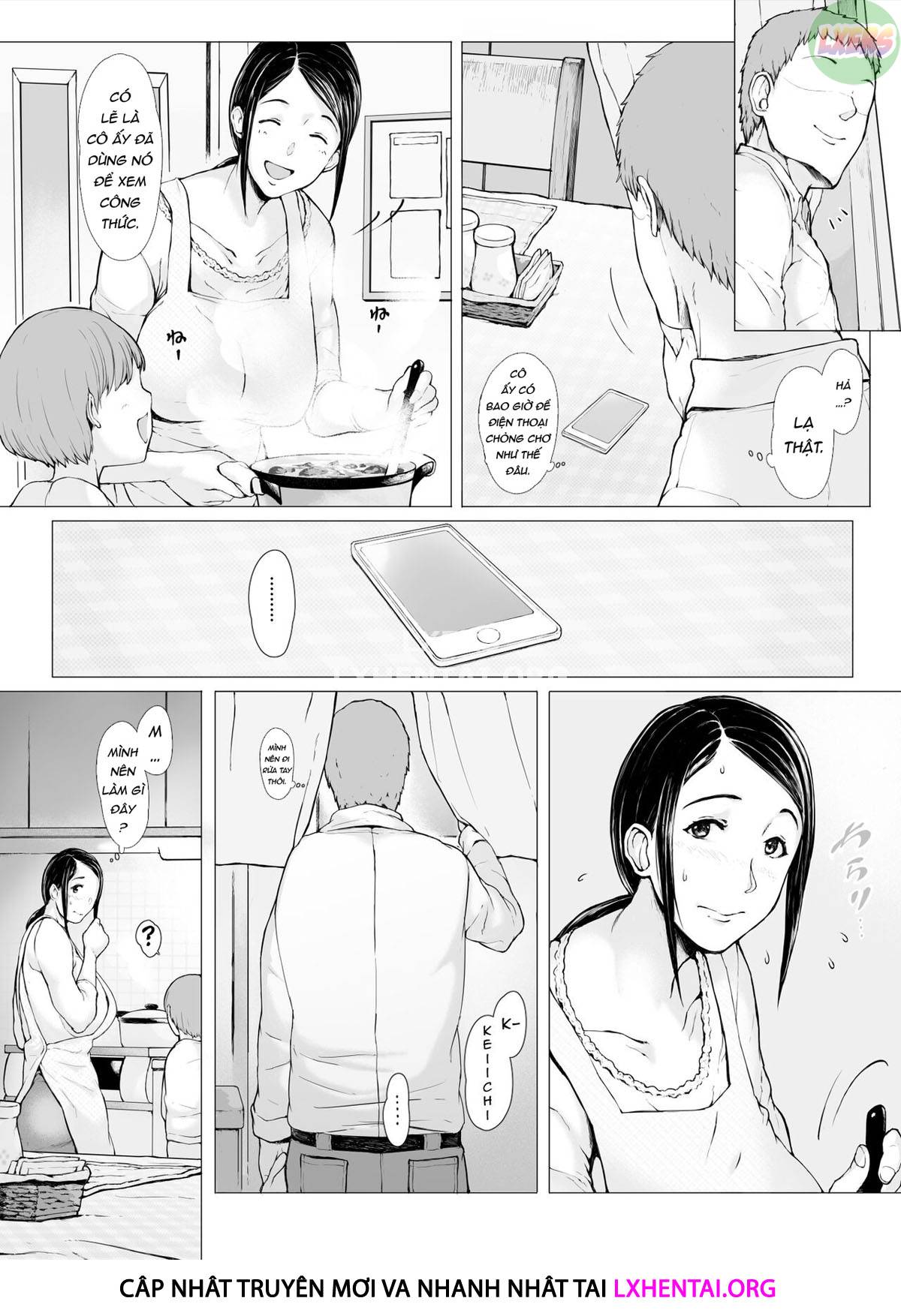 Đọc truyện hentai Hahagui Ottori Okaasan ga Toshishita Yarichin ni Nerawareru Toki - Chap 2A