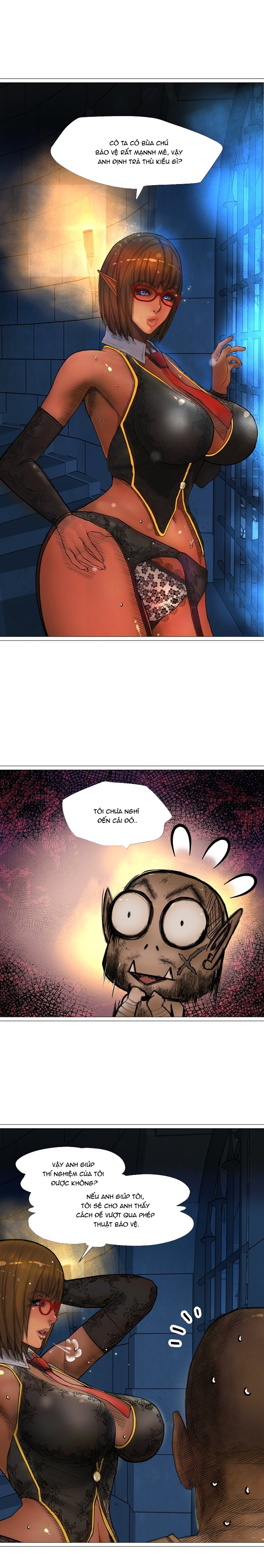 Đọc truyện hentai Nữ Hoàng Dark Elf Và Nô Lệ Orc - Chap 15