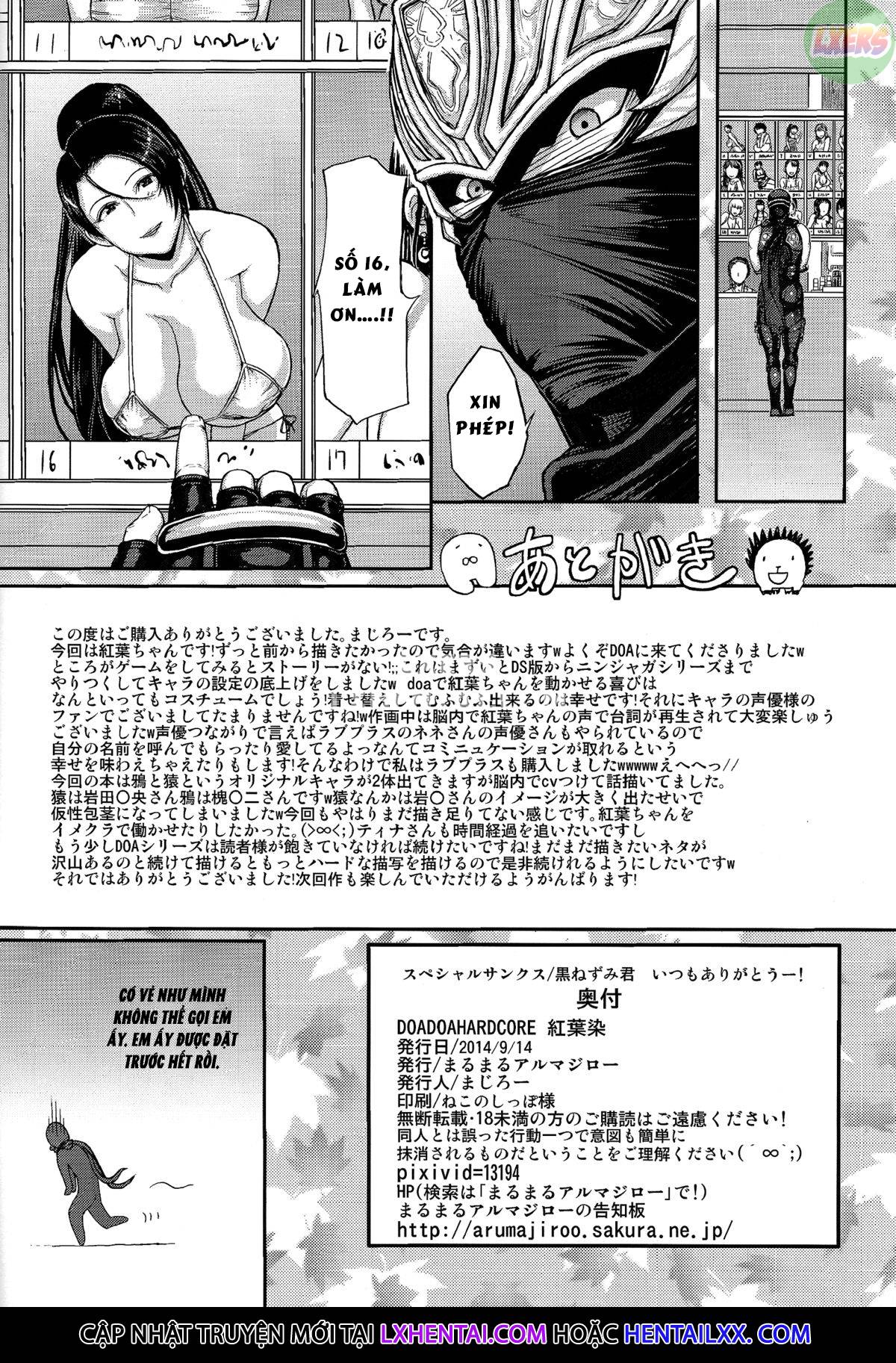 Đọc truyện hentai DOA DOA HARD CORE - Staining Momiji - Oneshot