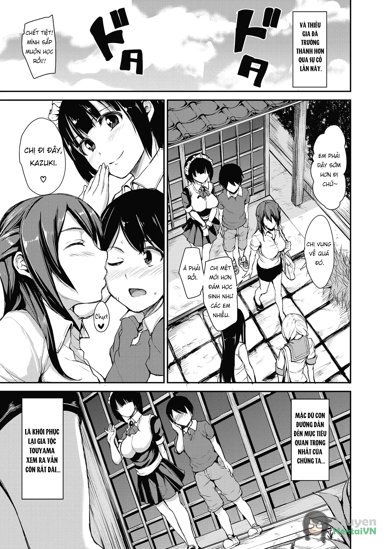 Đọc truyện hentai At Home Harem Fudeoro Sisters - Chap 3