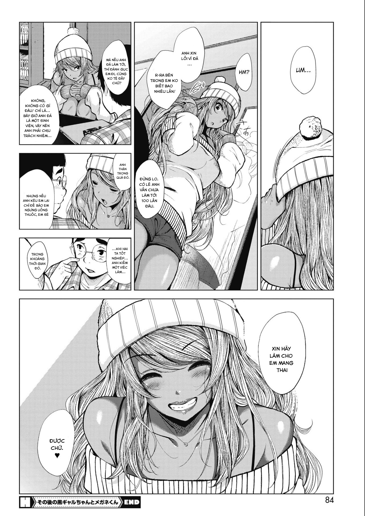 Đọc truyện hentai Sonogo no Kuro Gal-chan to Megane-kun - Oneshot