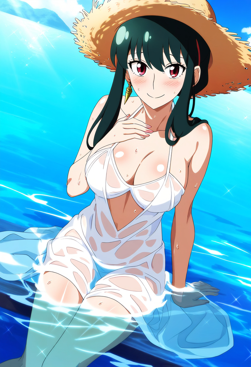 Đọc truyện hentai Tuyển tập Albums Art hentai - Chap 322 - Yor Forger AI illustration straw hat