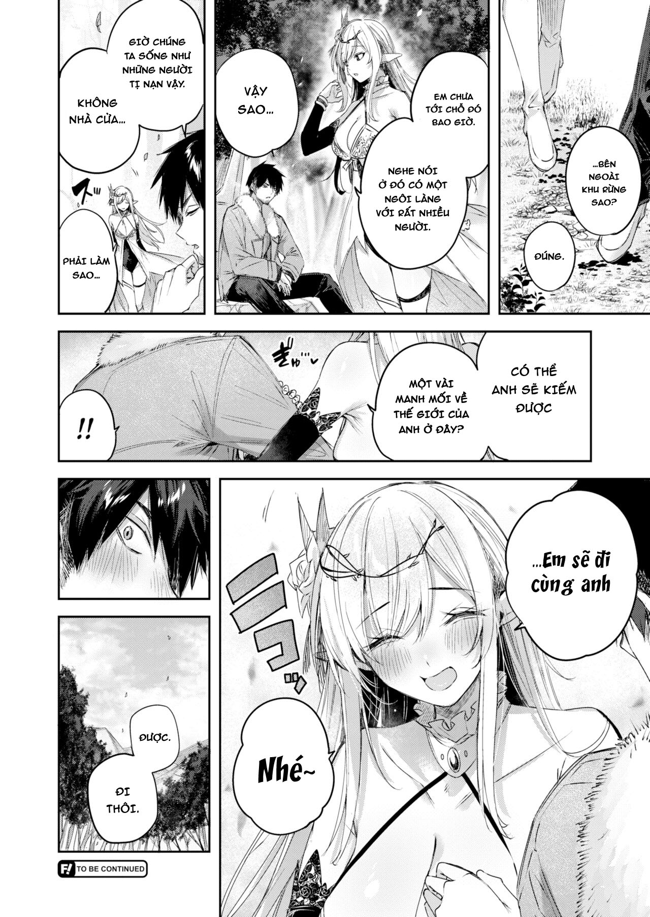 Đọc truyện hentai Anh chàng thợ săn và cô yêu tinh may mắn - Chap 3