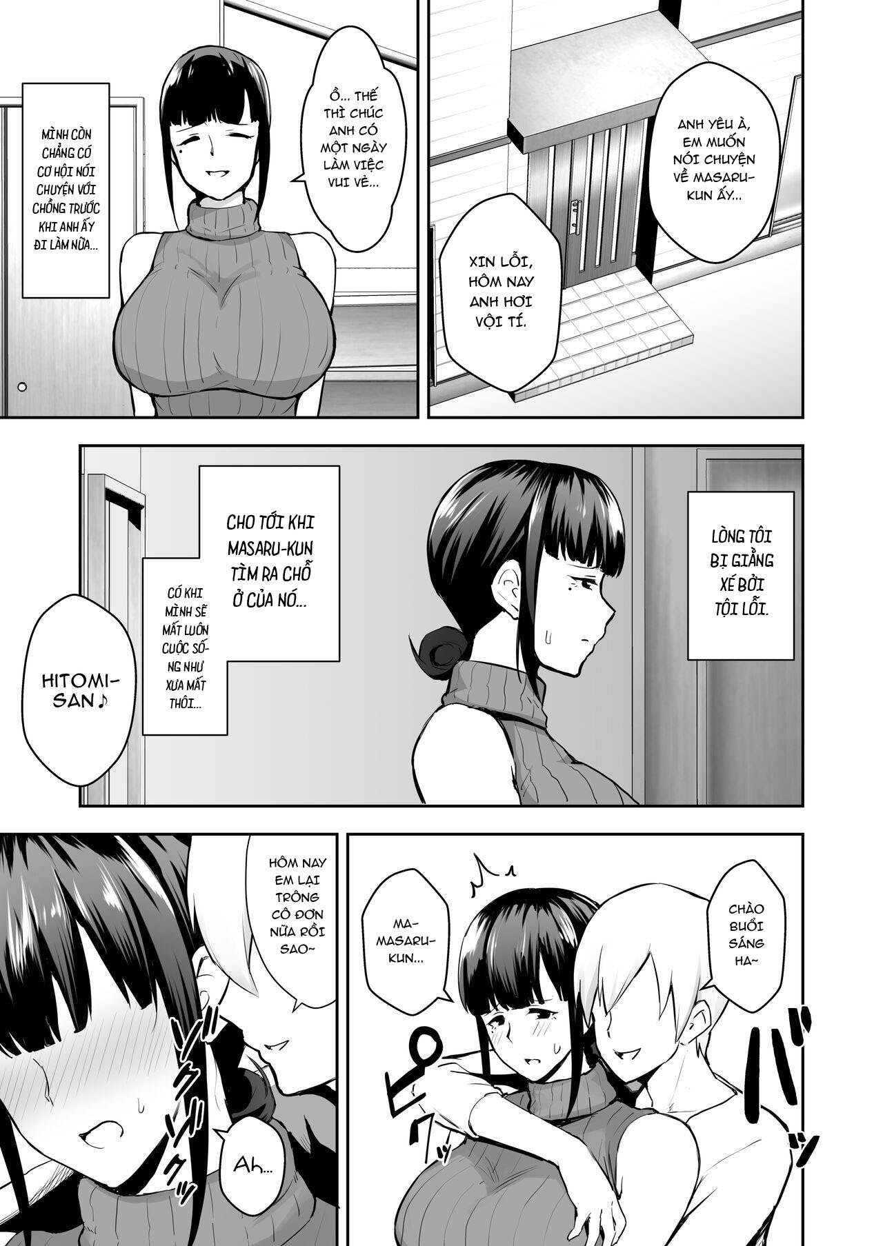 Đọc truyện hentai Netorareta Bakunyuu Seiso Zuma Hitomi - Chap 1