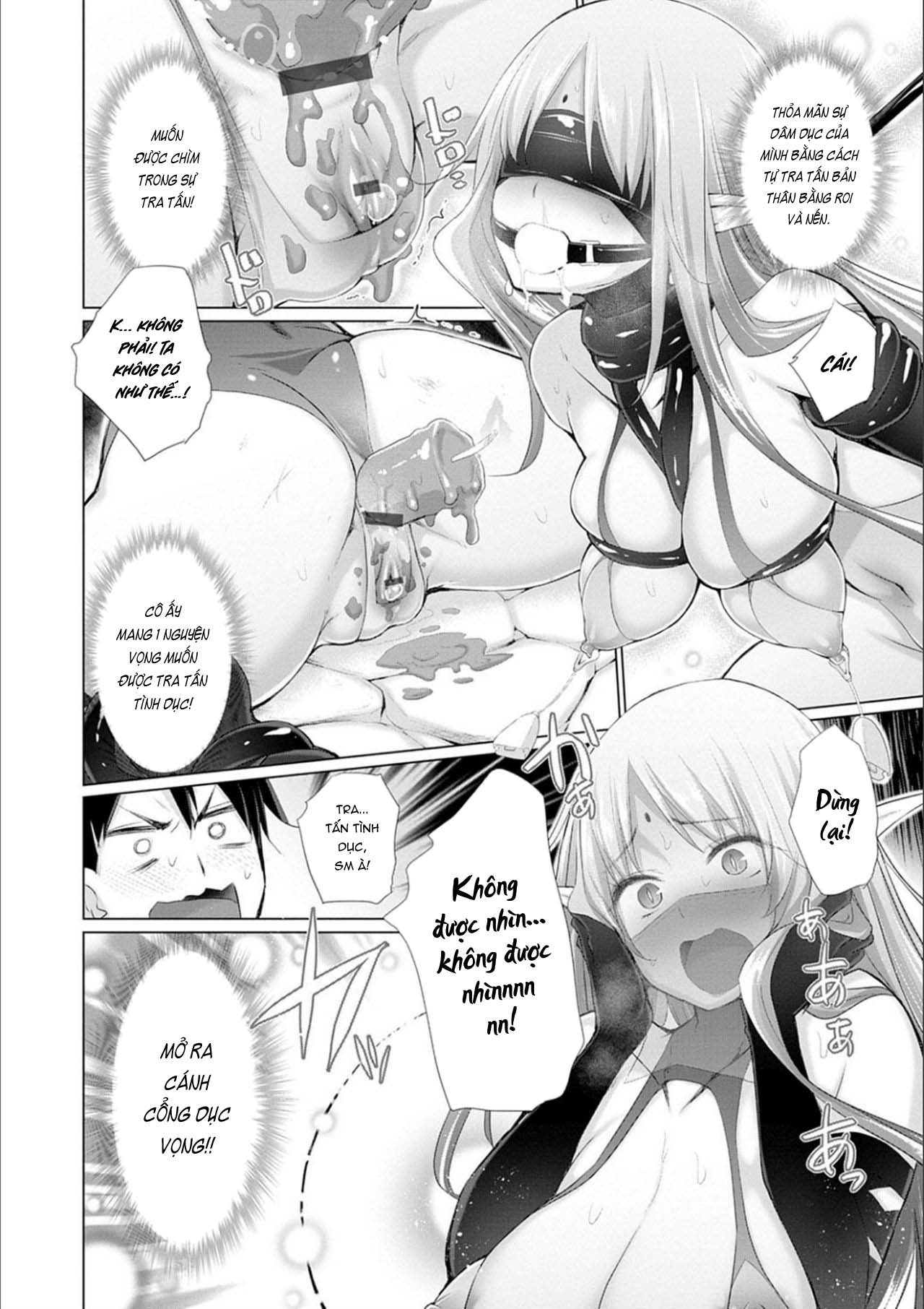 Đọc truyện hentai Sau Khi Chuyển Sinh Tôi Thịt Cả Thế Giới - Chap 5: Dục cảnh của chị gái dark elf