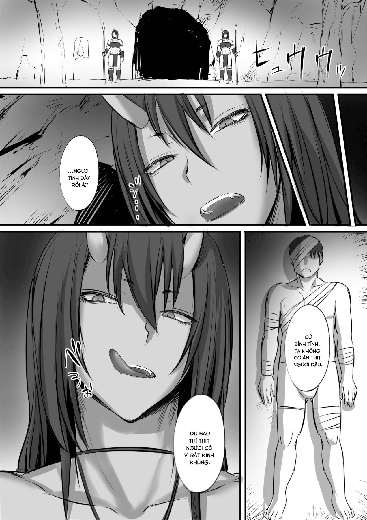 Đọc truyện hentai Oni ni Haiboku Shita Boukensha ga Rachi Sarete Kozukuri Suru Hanashi - Oneshot