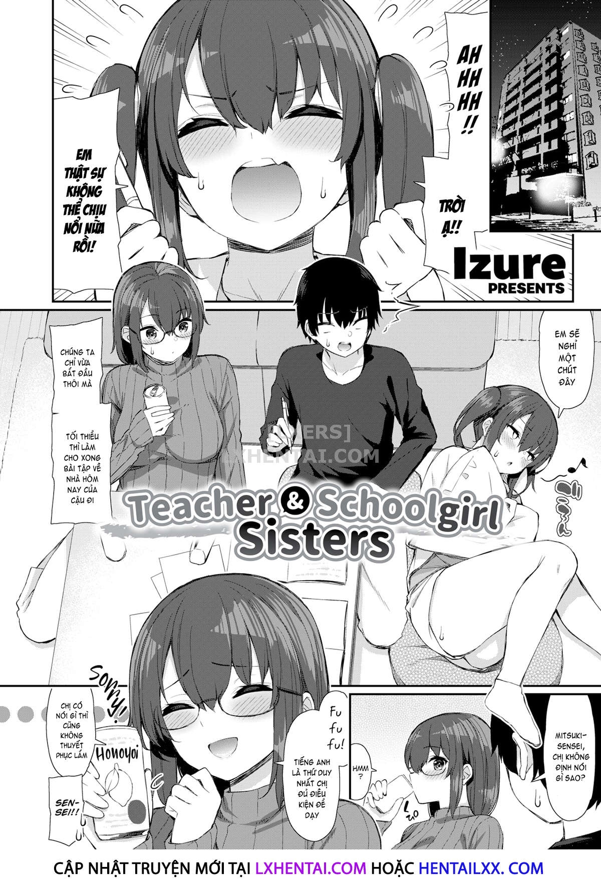 Đọc truyện hentai Teacher & Schoolgirl Sisters - Oneshot