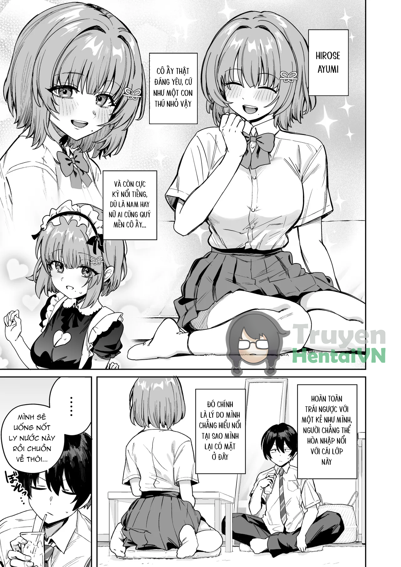 Đọc truyện hentai Class de Kakure Ninki no Hirose-san ga Guigui kuru! - Oneshot