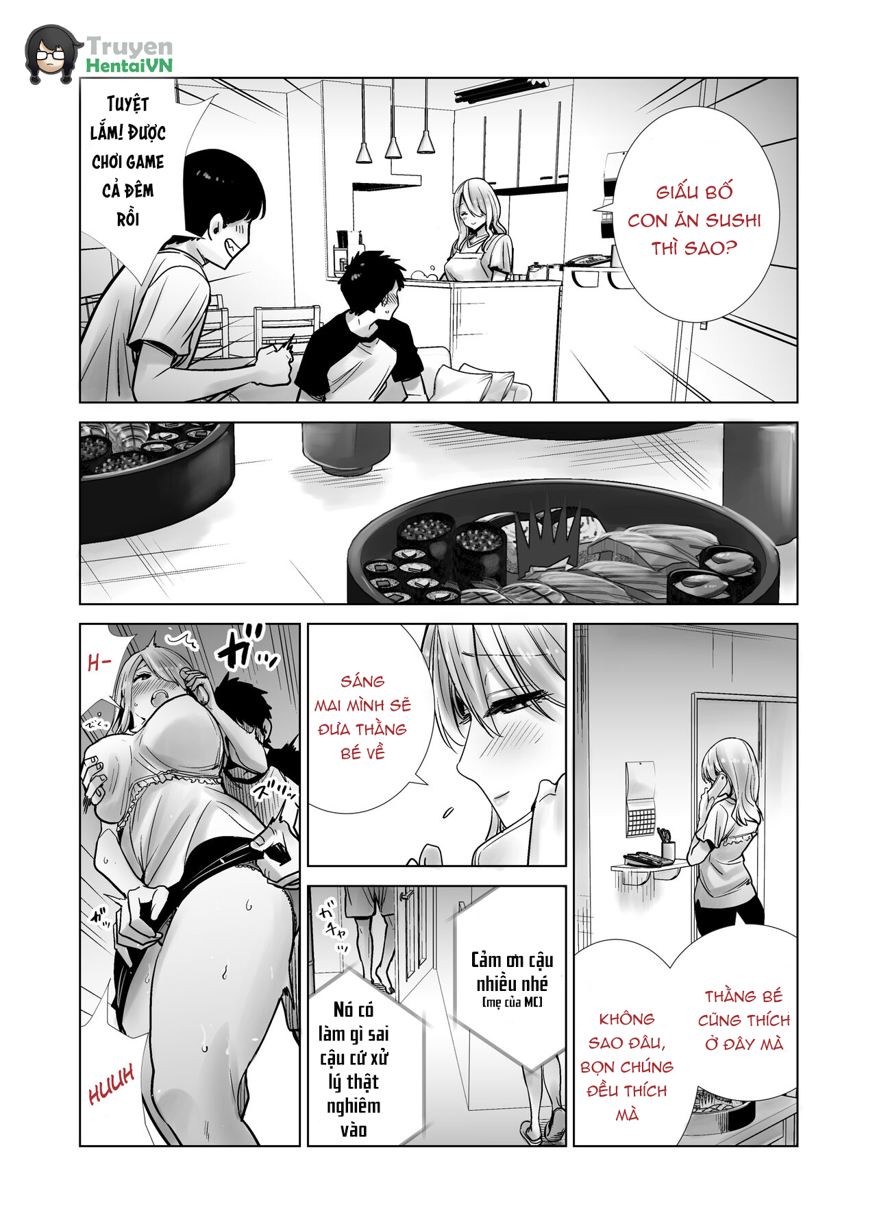 Đọc truyện hentai Tomodachi no Mama ga Boku no Dekachin de Ikimakutta Oshougatsu Otoshidama Soushuuhen - Chap 1