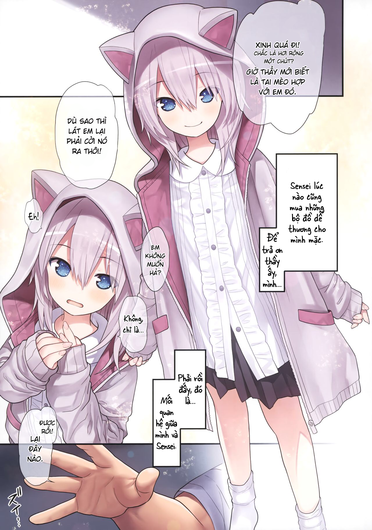 Đọc truyện hentai Sensei, tôi và chiếc áo hoodie tai mèo - Oneshot