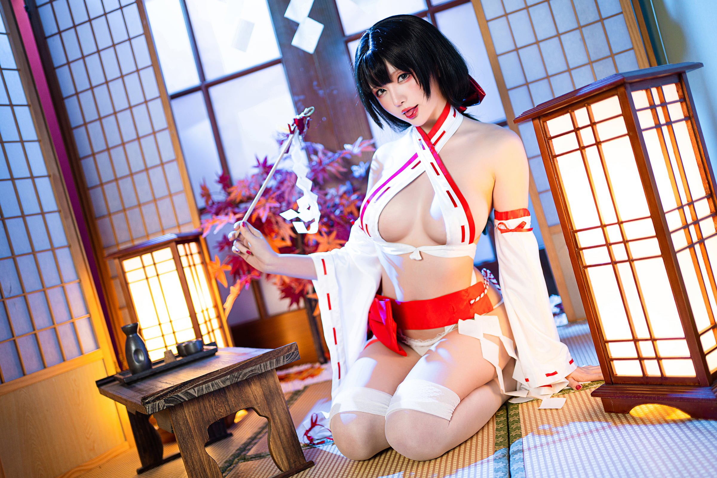 Đọc truyện hentai Tuyển tập Albums siêu phẩm Cosplay - Chap 729 - Star Chichi – New Year Miko