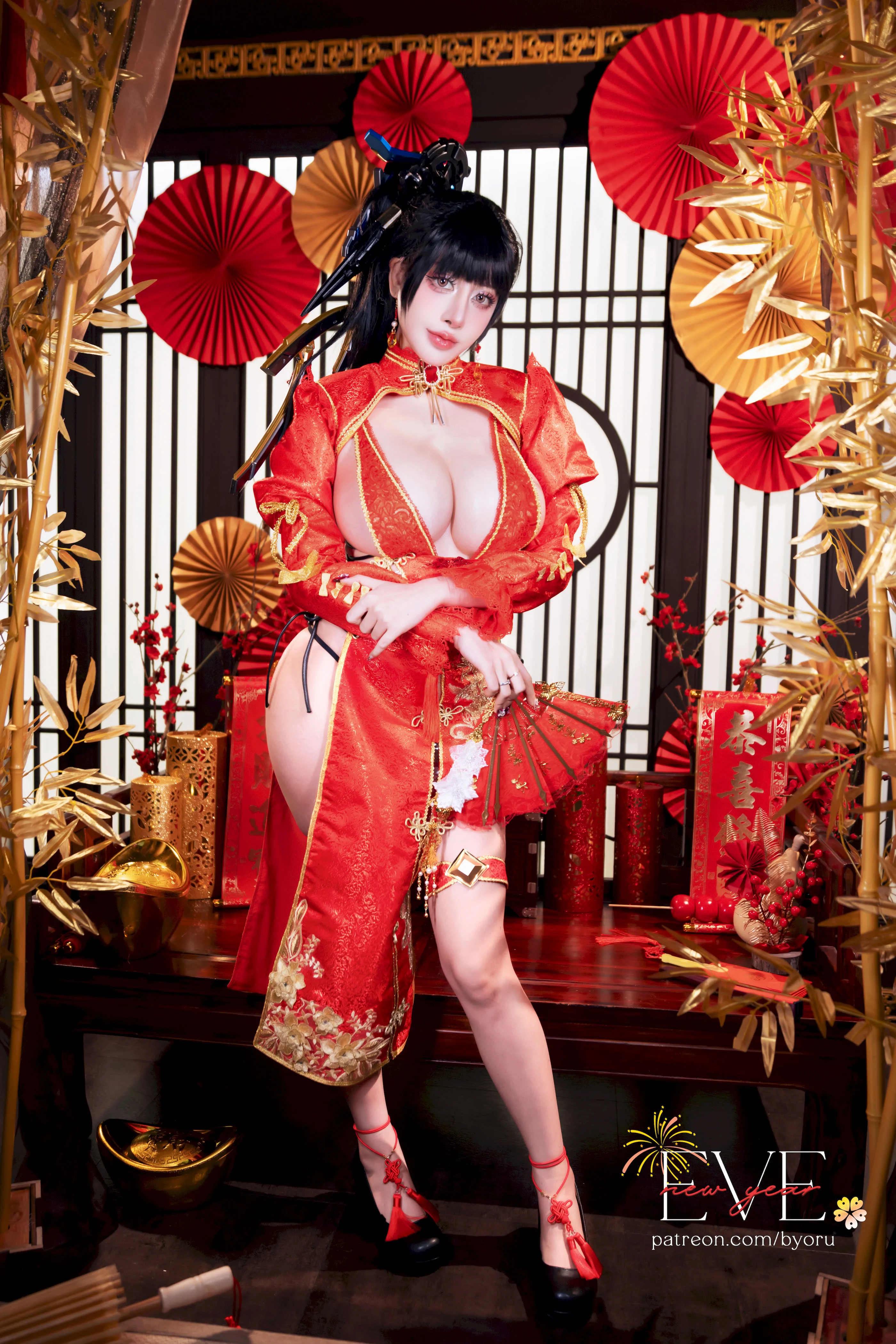 Đọc truyện hentai Tuyển tập Albums siêu phẩm Cosplay - Chap 1391 - Byoru - Eve New Year Qipao