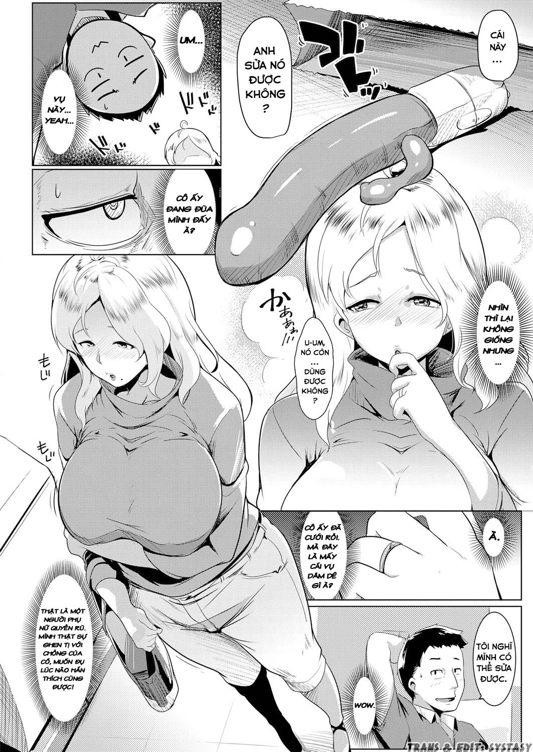 Đọc truyện hentai A Blonde Housewife's New Toy - Oneshot