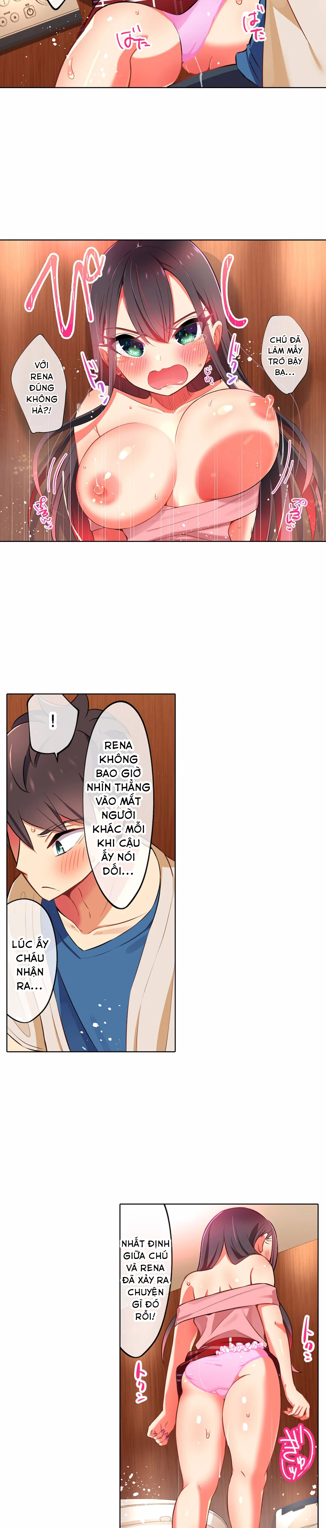 Đọc truyện hentai Chơi cháu gái tại bữa tiệc đồ ngủ! - Chap 24: Chơi cháu gái trong... nhà vệ sinh?!