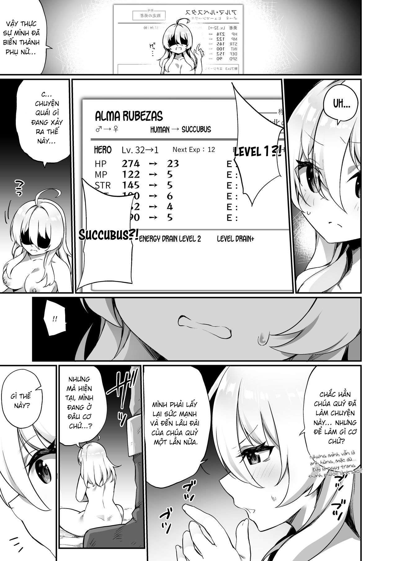 Đọc truyện hentai Câu chuyện về chàng trai dũng cảm đã thua trận trước Ma vương và rồi tận hưởng cuộc sống với tư cách là một succubus - Oneshot