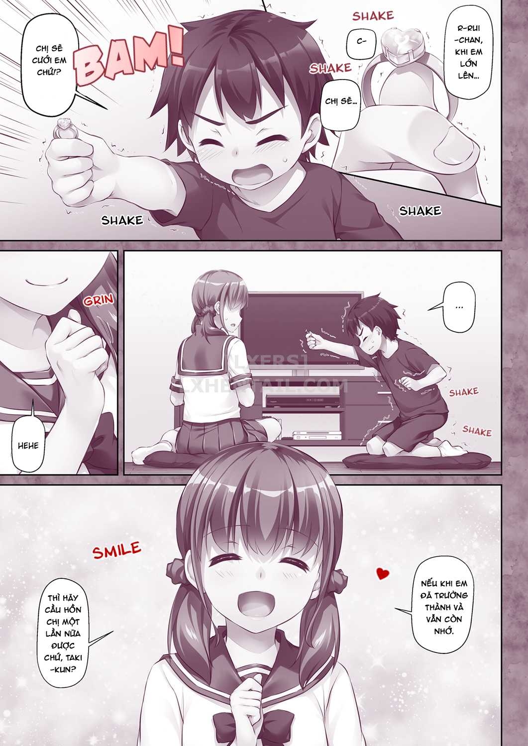 Đọc truyện hentai Hitozuma Osananajimi to Hitonatsu no Dekigoto - Chap 1