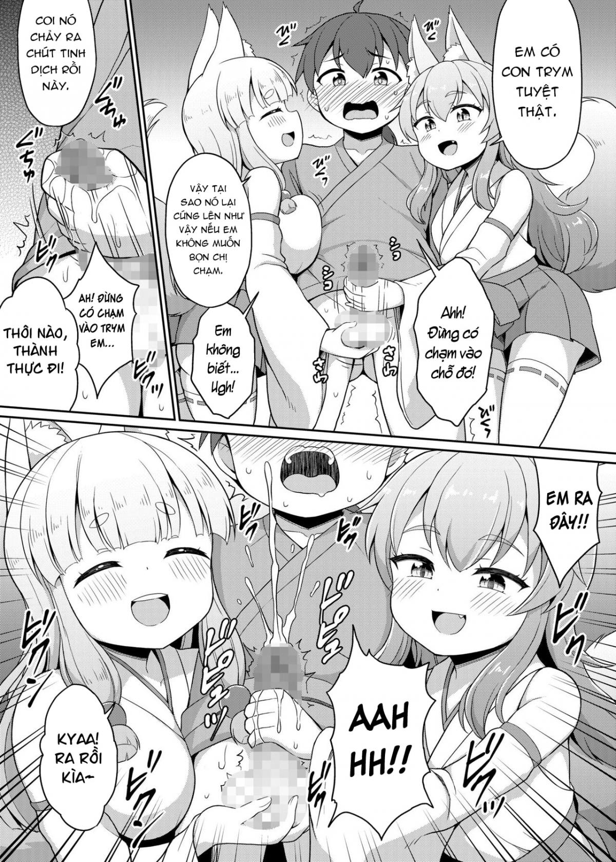 Đọc truyện hentai Cậu bé âm dương sư và hai chị hồ ly ống tre. - Oneshot