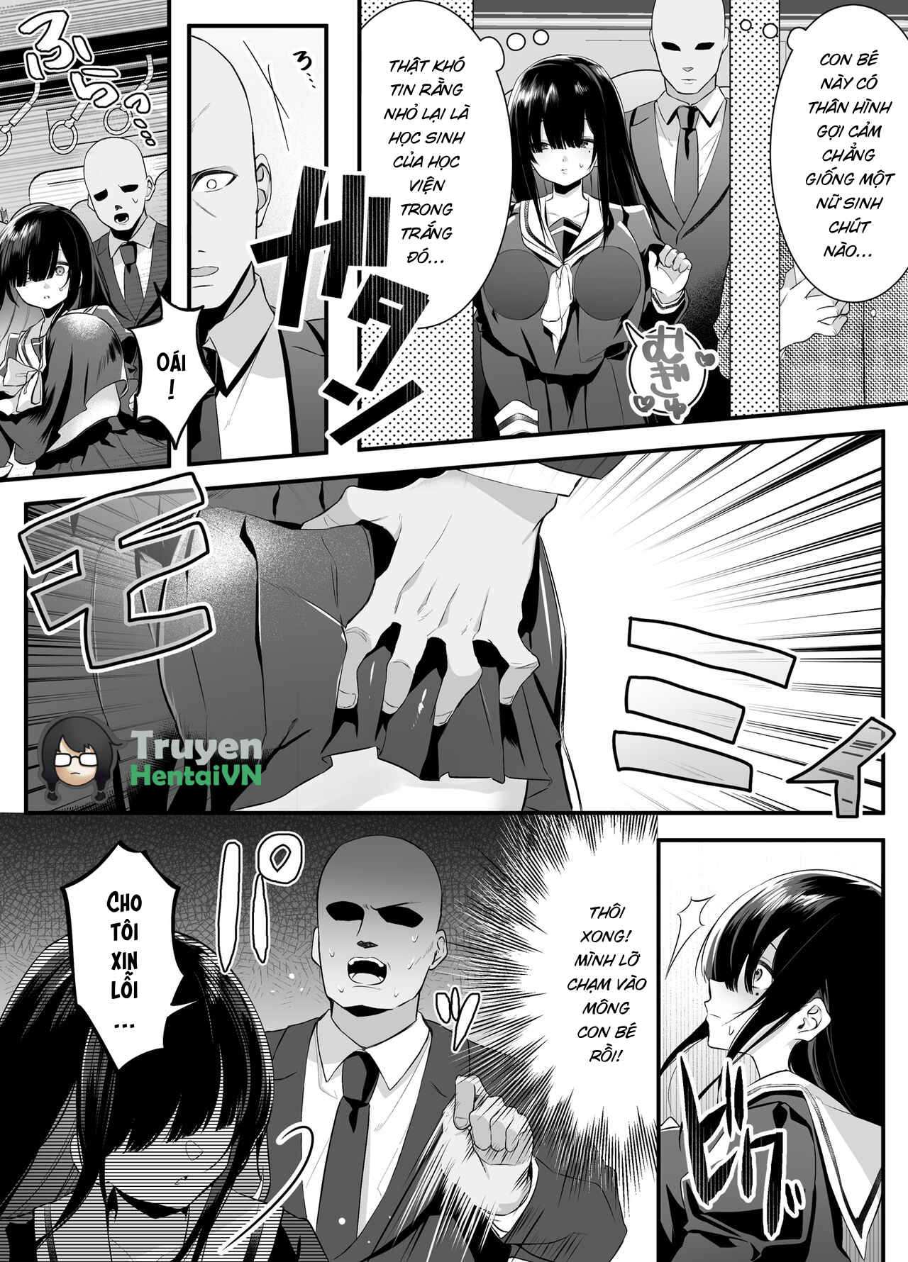 Đọc truyện hentai Fujun Isei Kouyuu shitara Soku Taigaku no Seijun Muku na Gakuensei ni Itazura ~Densha Chikan Hen~ - Oneshot