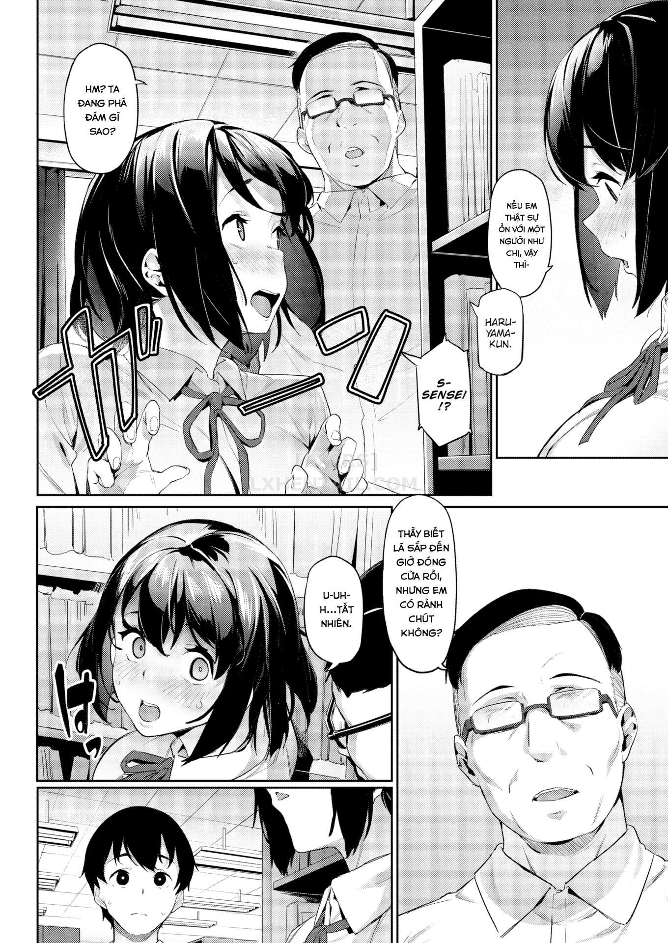 Đọc truyện hentai Akogare no Senpai - Pussy in library - Oneshot