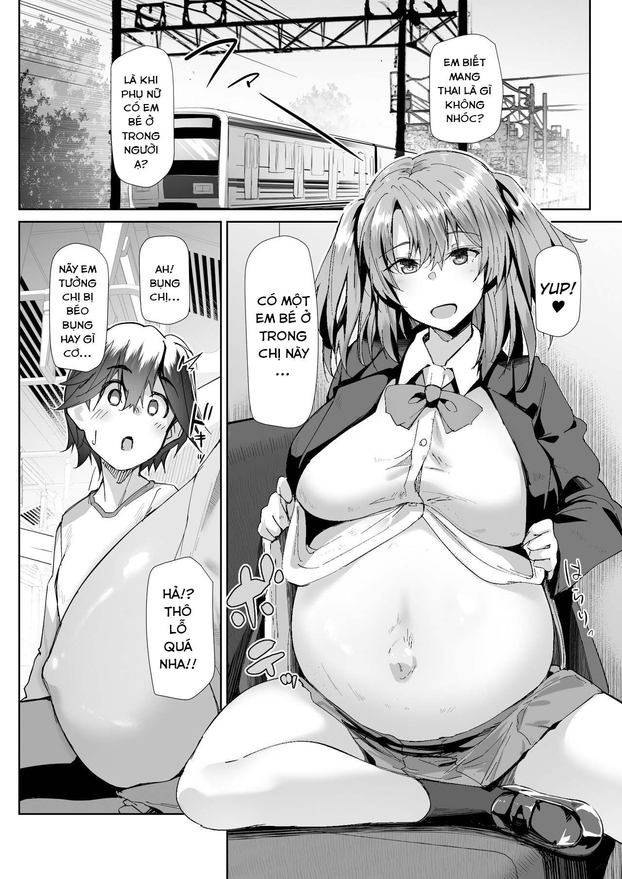 Đọc truyện hentai Pregnant JK Preys on Shota that Sat in Priority Seating - Oneshot
