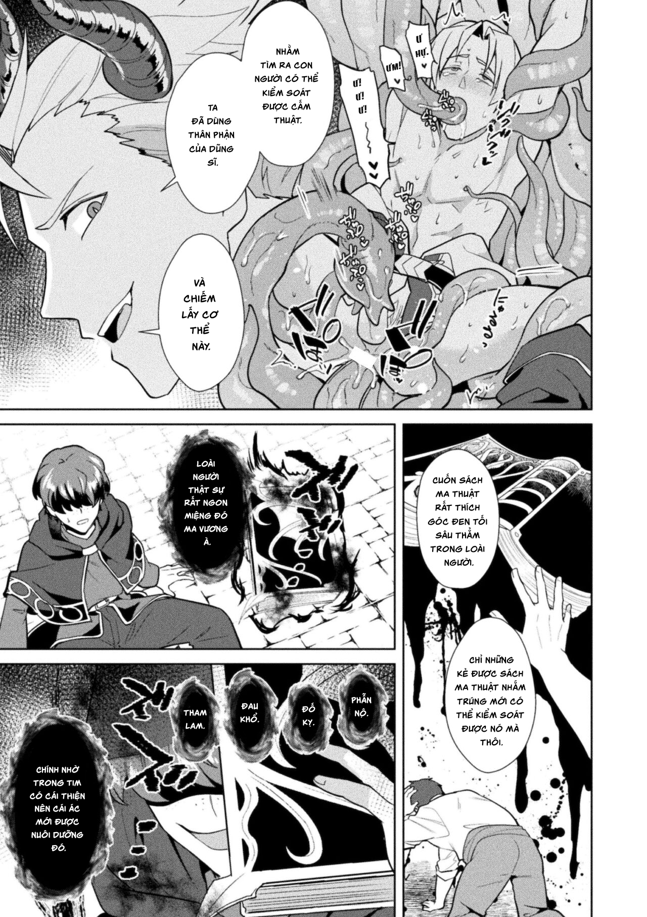 Đọc truyện hentai Kinju no Madousho Saishuu Hanashi Kinju de Yuusha no Nakama o Akuochi Sennou - Chap 1.