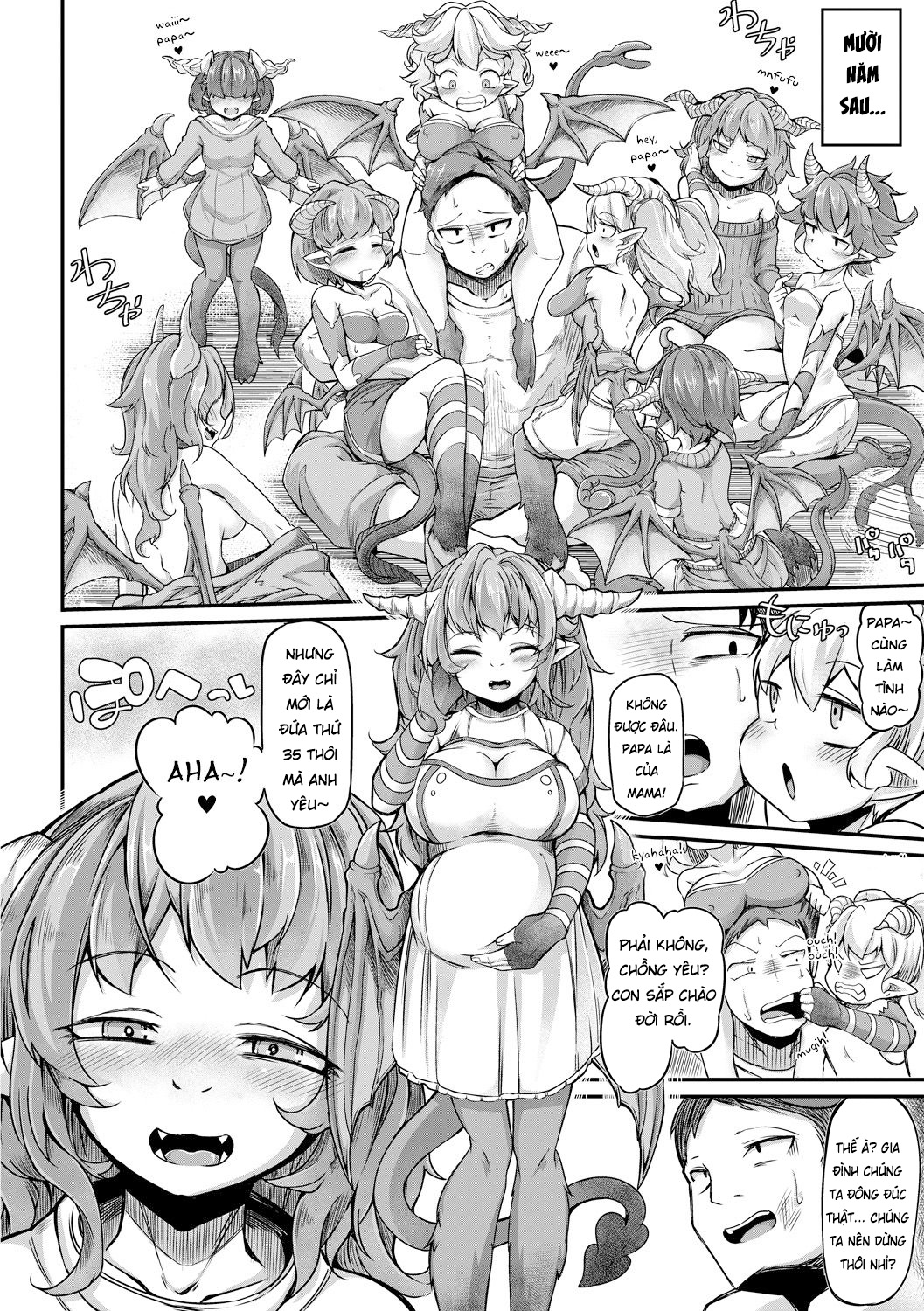 Đọc truyện hentai Fukkou!? Ishu Kouhai -Mazoku to Ningen no Kyousei Jidai - Oneshot