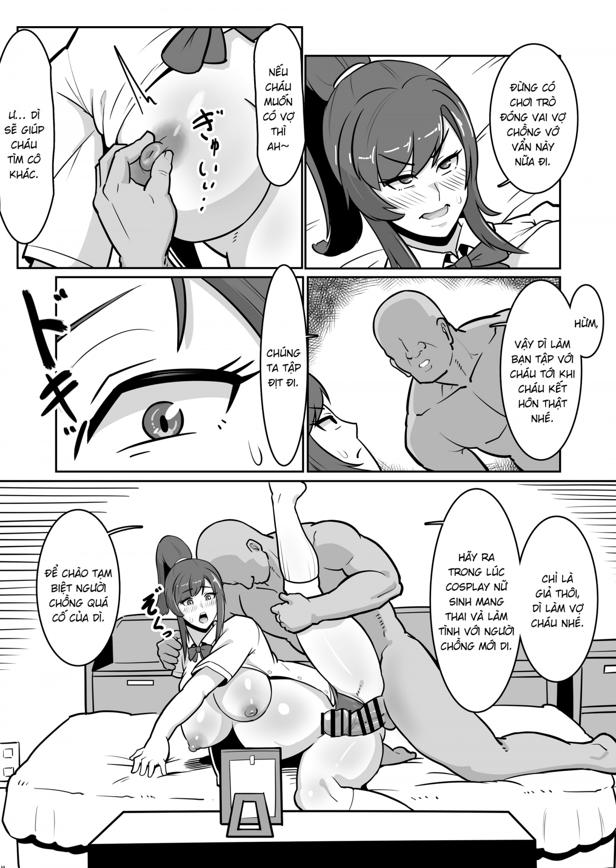 Đọc truyện hentai Bote Oba ~Isourou Saki no Oba-san o Haramasete Botebara Sex Zanmai!~ - Oneshot