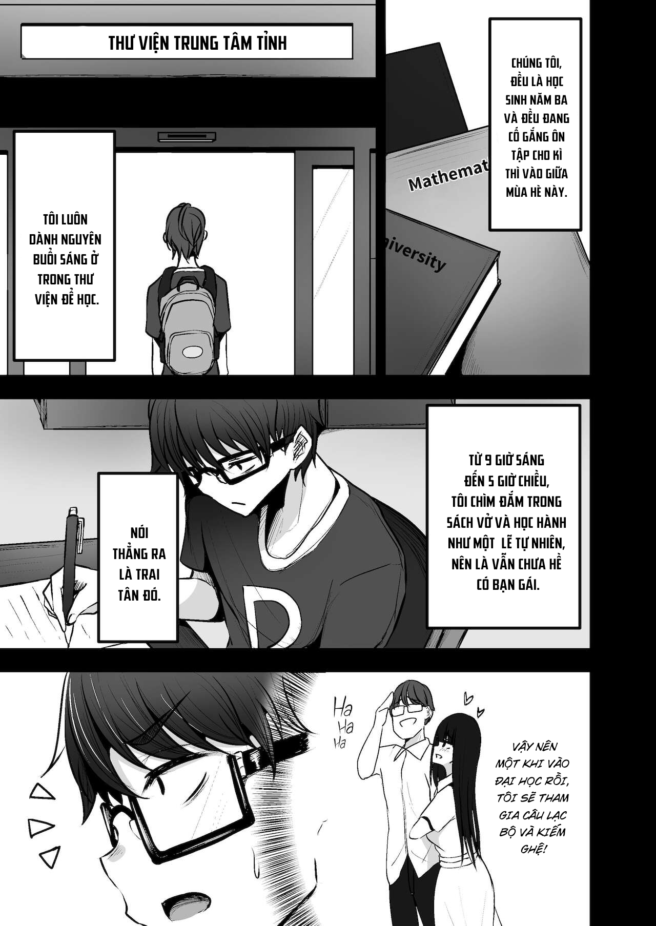 Đọc truyện hentai Toshokan de Benkyou Shiteitara Itsumo Kuru Gal JK ni... - Oneshot